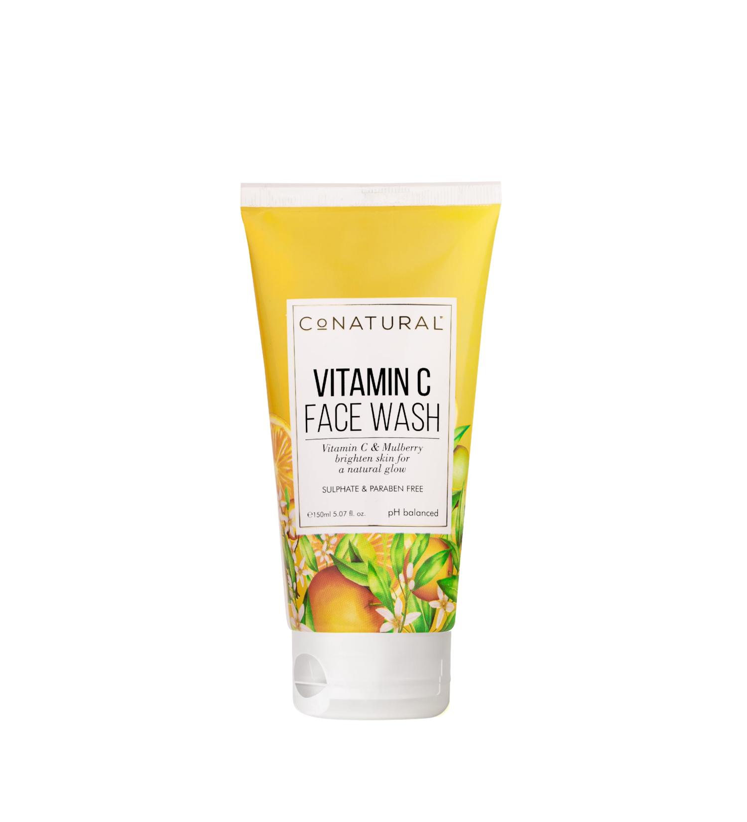Conatural Vitamin C Face Wash 150ml - Sulfate-Free Paraben-Free Brightening Cleanser for Radiant Skin - Natural Hydrating & Gentle for All Skin Types - Buy Online on GoSupps.com