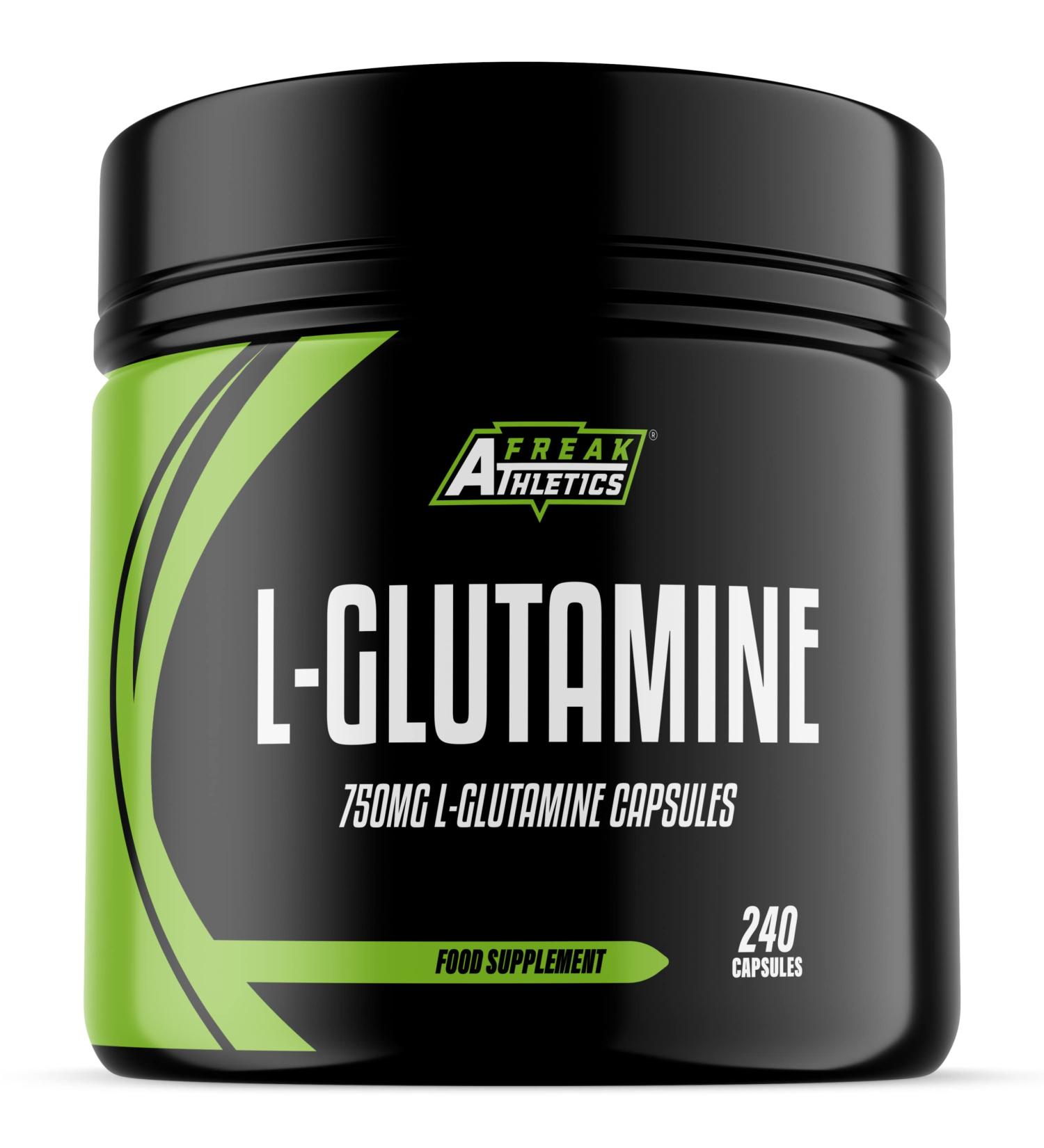 L-Glutamine 750mg Per Capsule - 1500mg Serving Size - High Strength Amino Acid for Muscle Performance & Recovery | 240 Capsules - Buy Online on GoSupps.com
