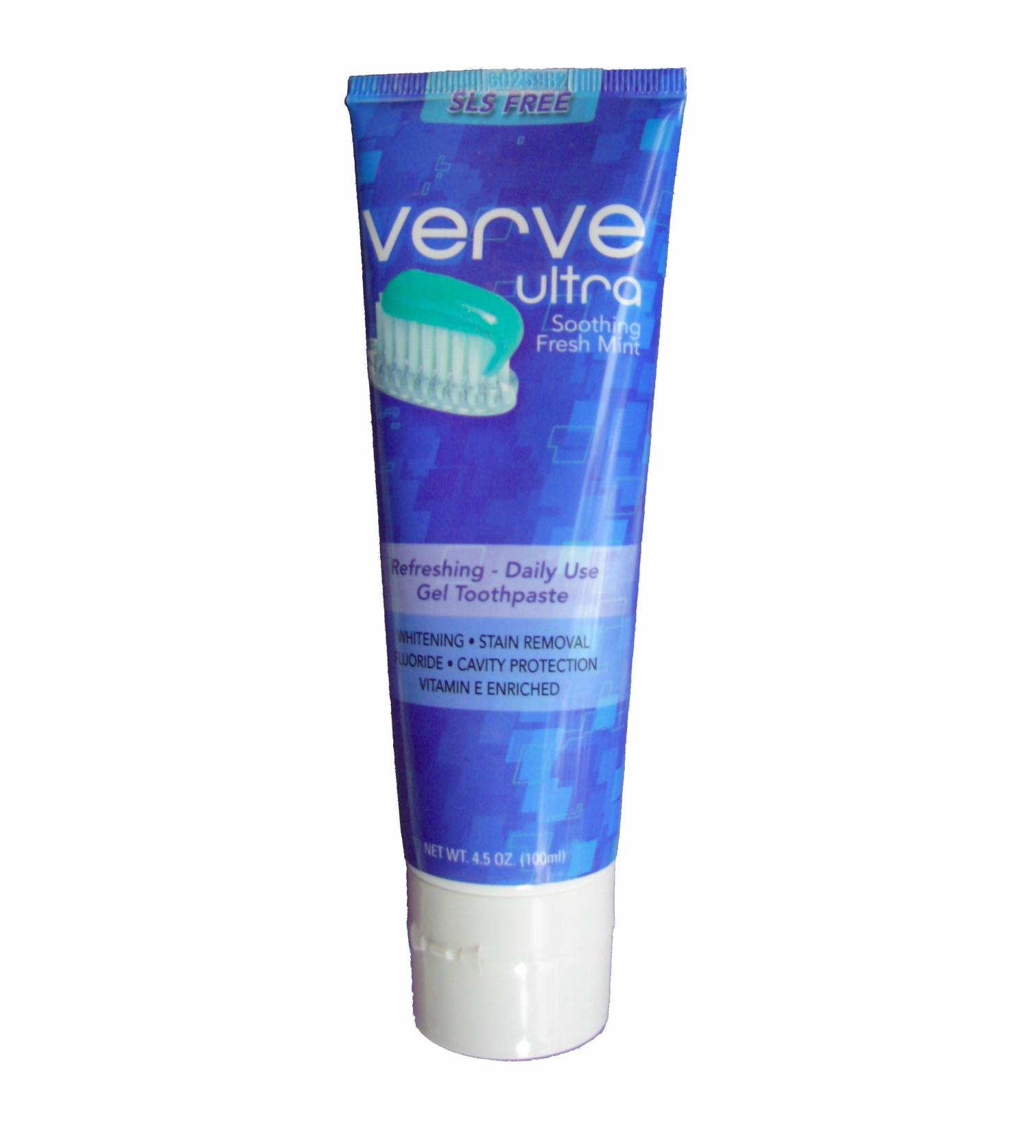 Verve Ultra SLS-Free Toothpaste with Fluoride 4.5 oz. (Pack of 4) - Dental Care Essentials - Buy Online on GoSupps.com