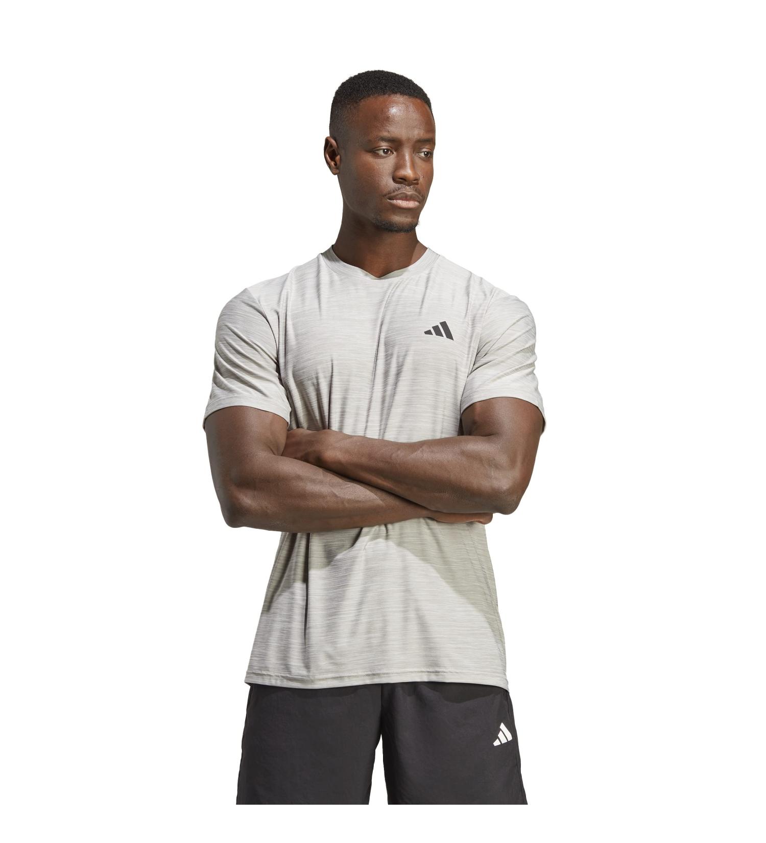 Buy adidas Men's Train Essentials Stretch Training T-Shirt - Short Sleeve (1 Pack) - L Mgh Solid Grey/White/Black | International Shipping Available - Buy Online on GoSupps.com