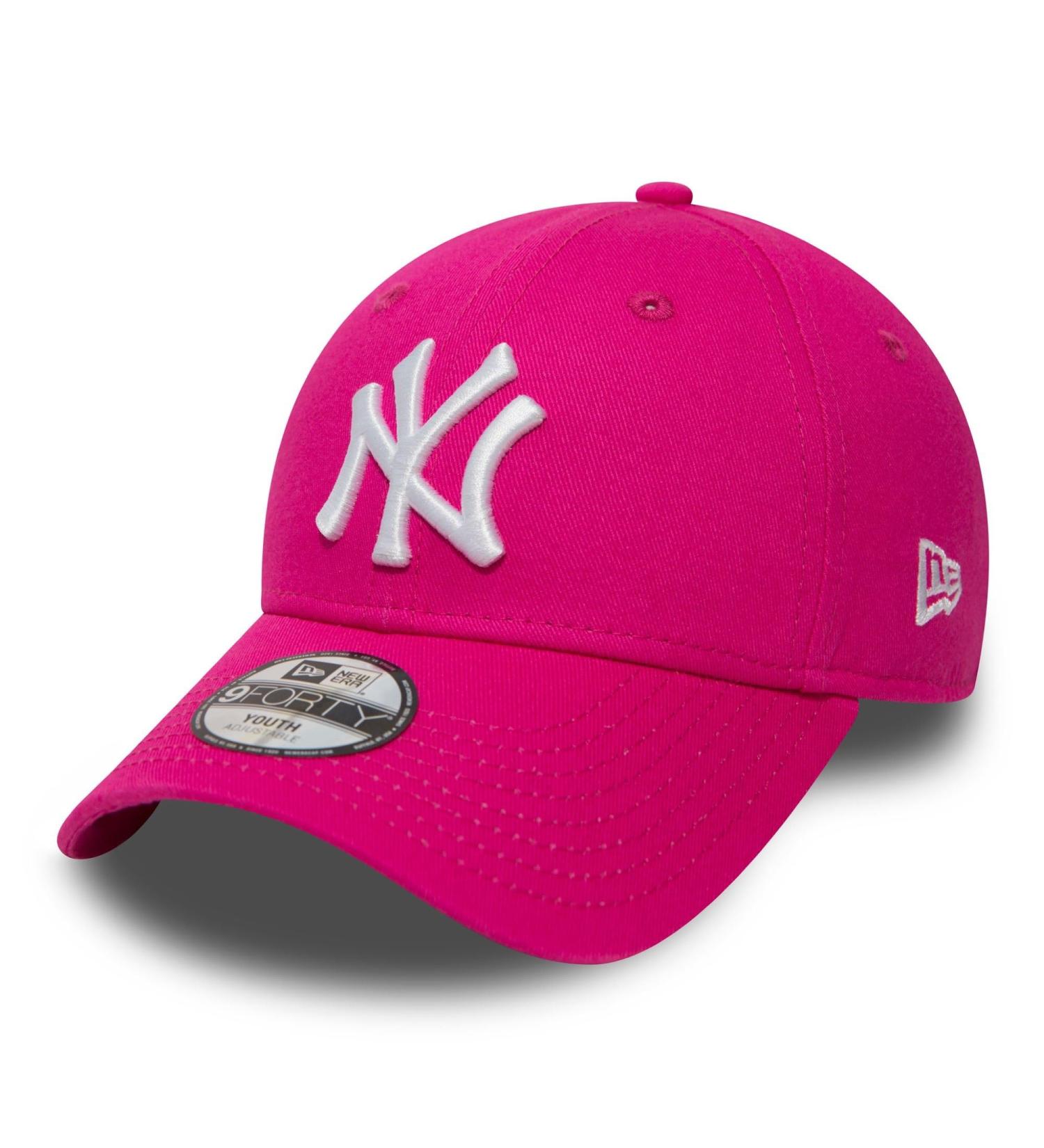 New Era 9Forty Adjustable Kids Cap - New York Yankees Youth White/Pink | Shop Internationally - Buy Online on GoSupps.com