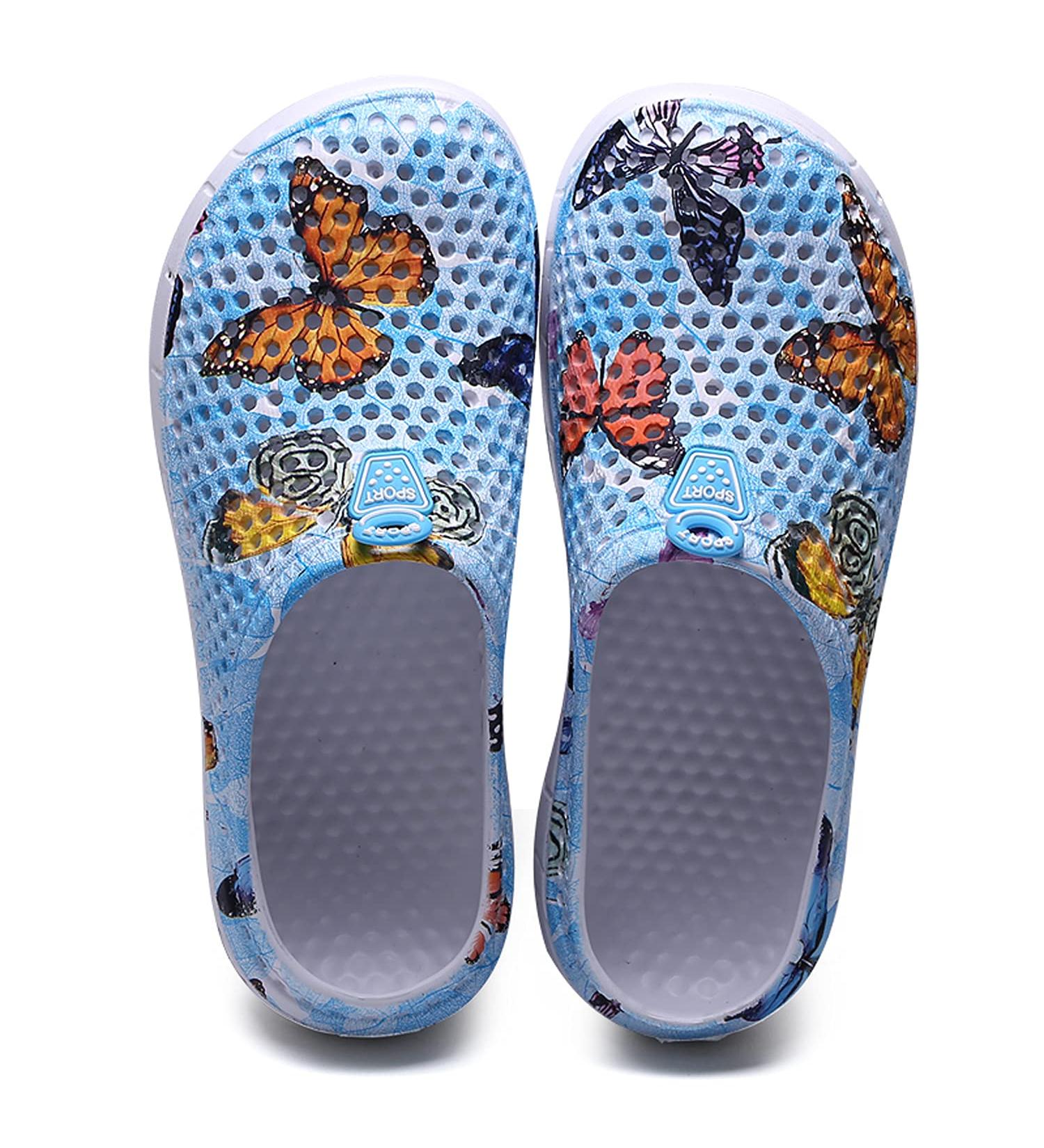 Ladies Garden Clogs - Breathable Women's Water Shoes Bathing & Beach Slippers EU Size 41 Blue - Perfect for Hiking & Outdoor Activities - Buy Online on GoSupps.com