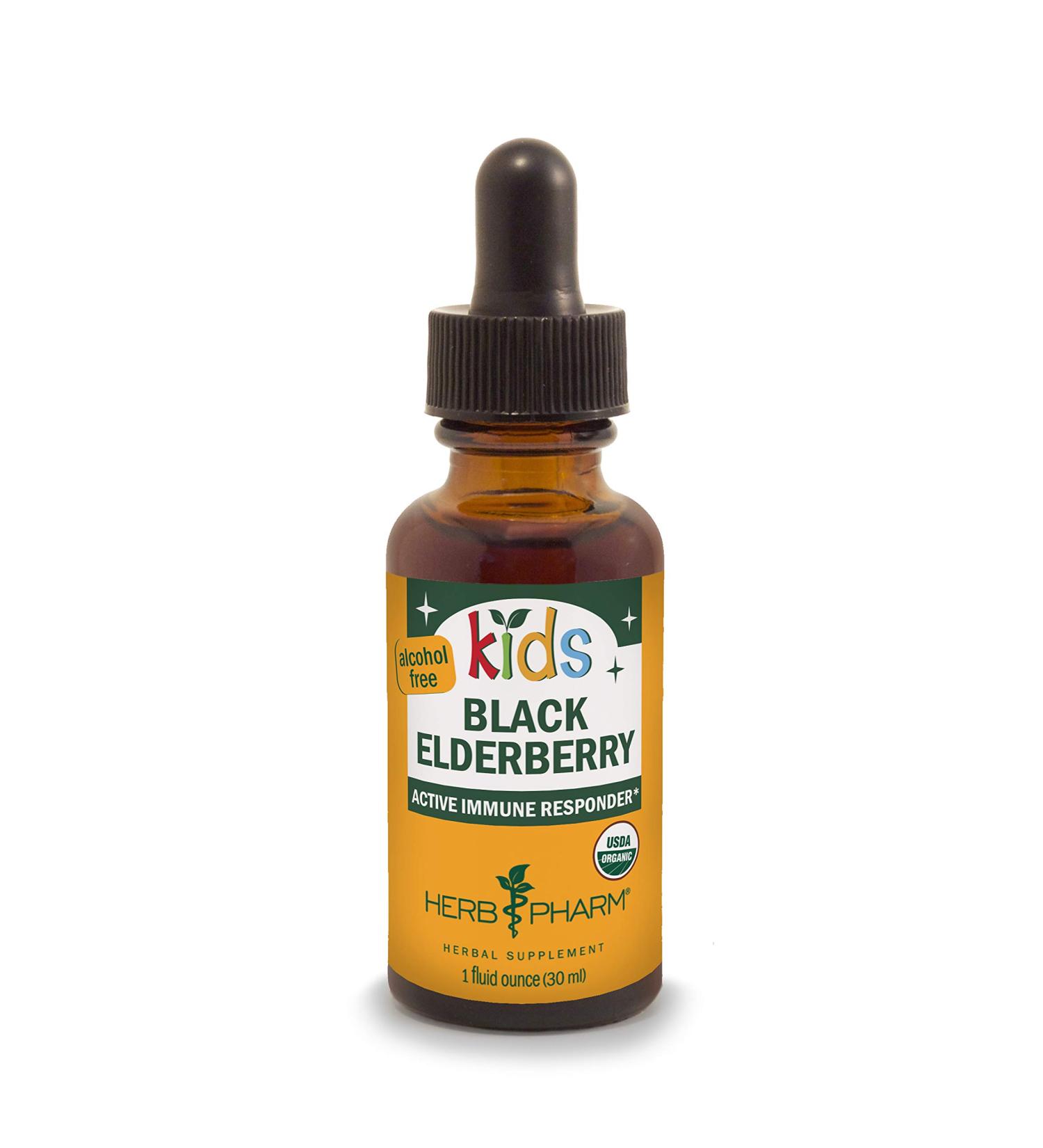 Herb Pharm Kids Black Elderberry Alcohol Free - Immune Support 1 fl oz (30 ml) - Buy Online on GoSupps.com
