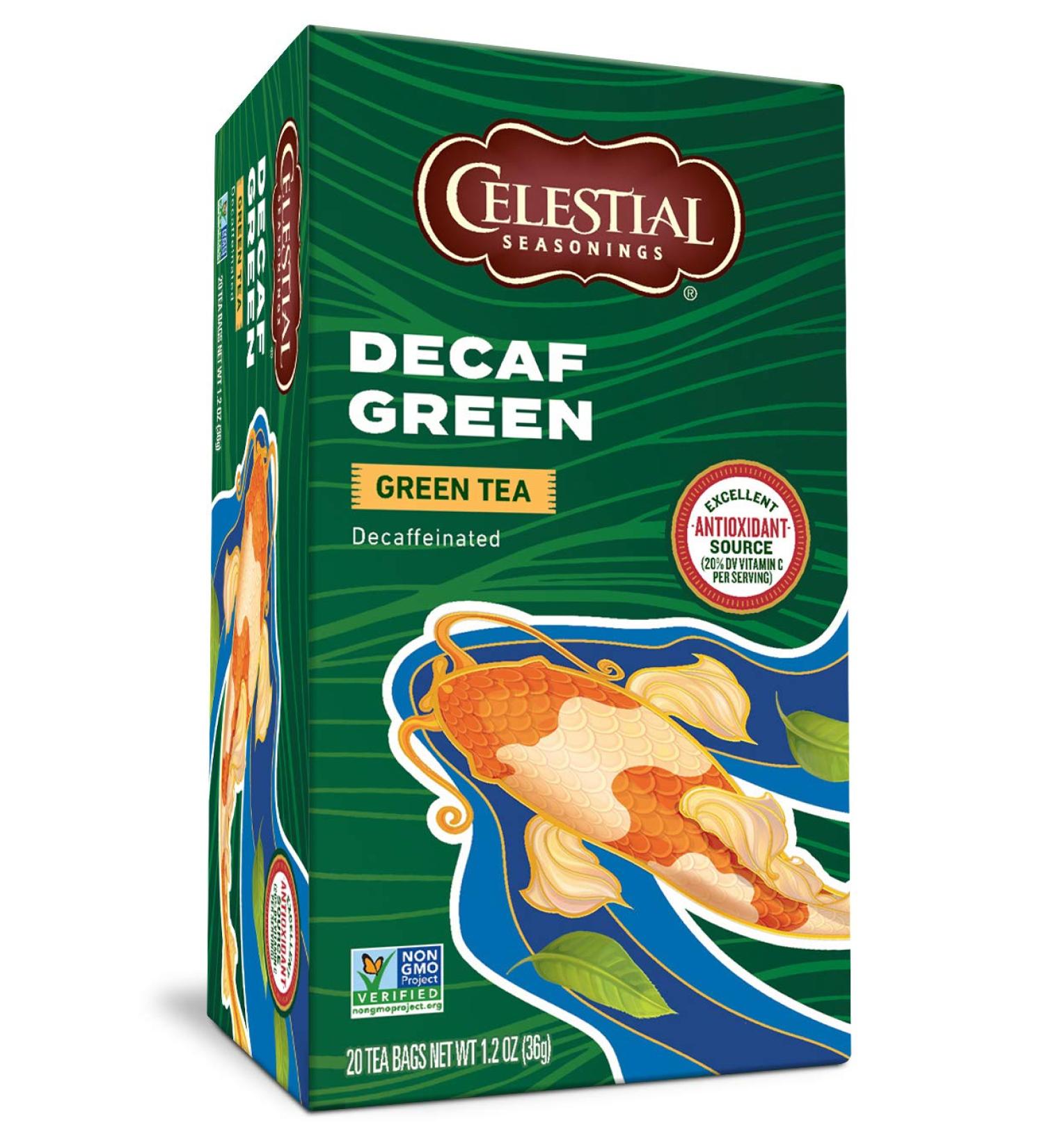 Celestial Seasonings Green & White Tea Decaf - 20 Count | Herbal Blend for Relaxation - Buy Online on GoSupps.com