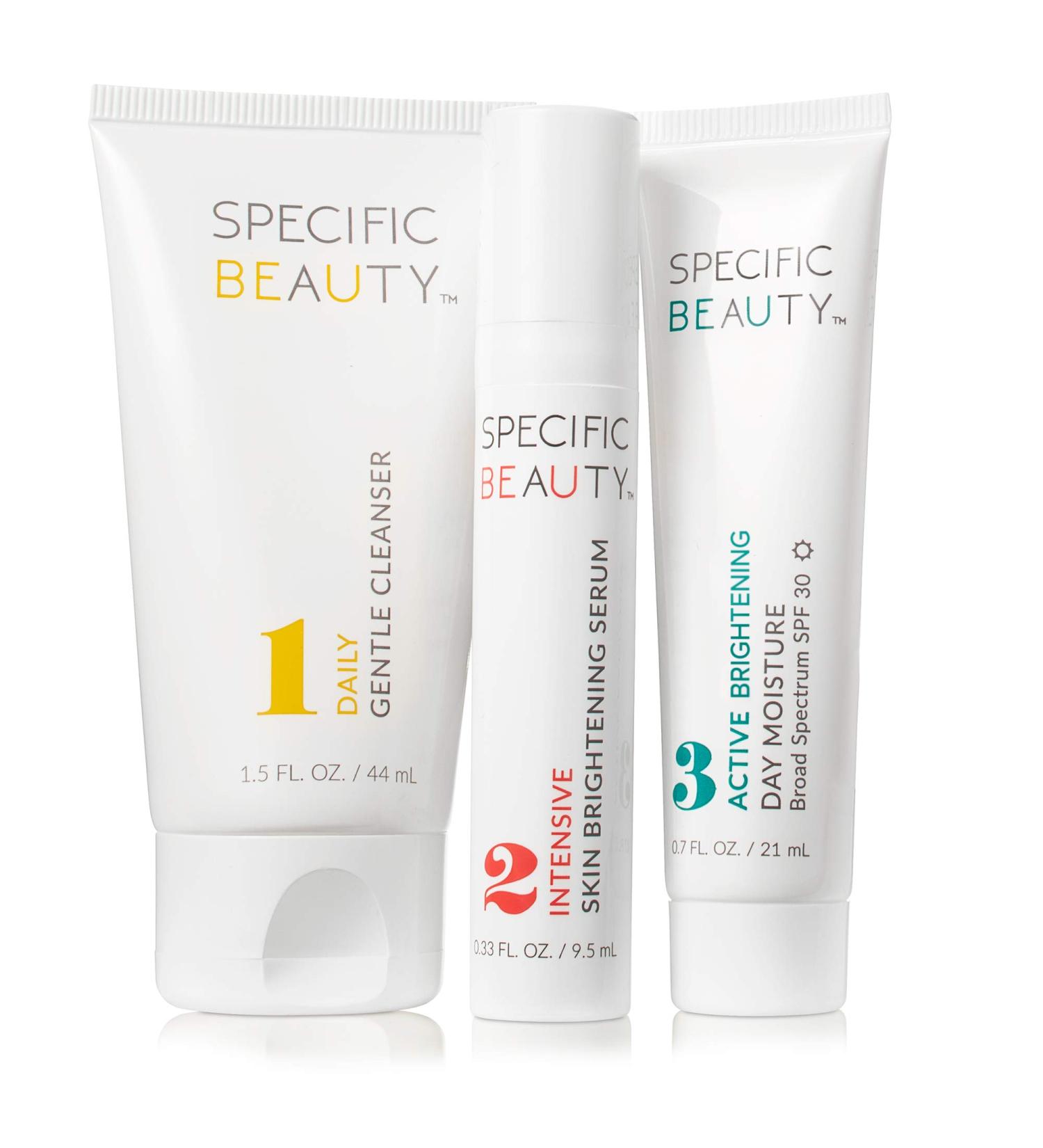 Specific Beauty 3 Step Daily Hydrating & Brightening Kit SPF 30 - Even Skin Tone & Texture - Buy Online on GoSupps.com
