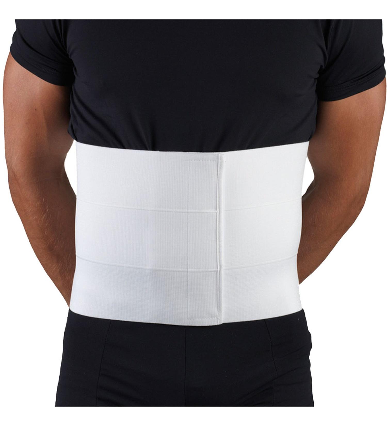 Buy OTC Abdominal Binder for Men - 9-Inch Elastic White Three-Panel Design | Large Size for Comfort & Support - International Shipping Available - Buy Online on GoSupps.com