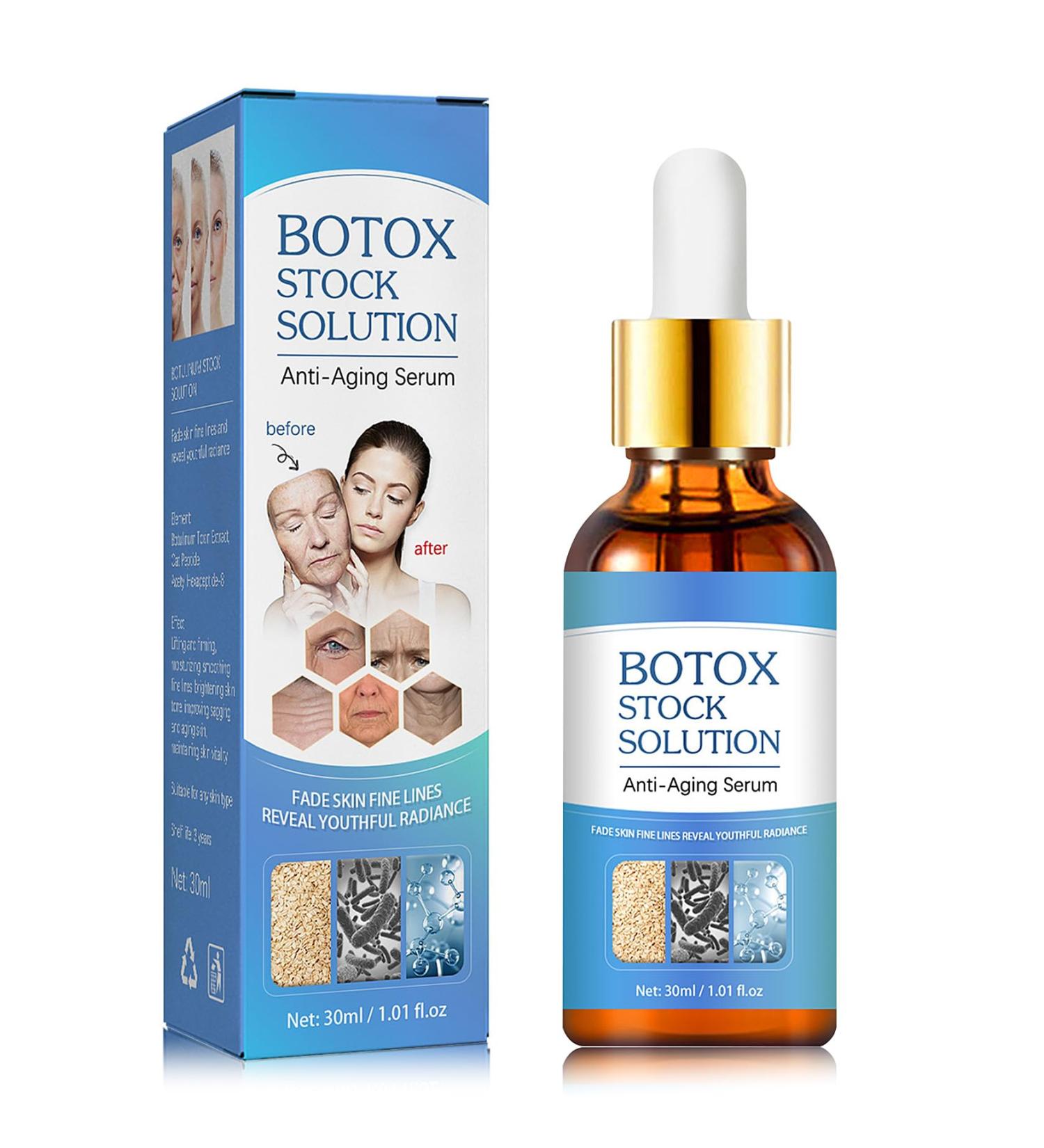 Buy Botox Facial Serum - Anti-Aging Vitamin C & Collagen Solution for Women | Reduce Fine Lines & Wrinkles | Nourish & Plump Skin - Buy Online on GoSupps.com
