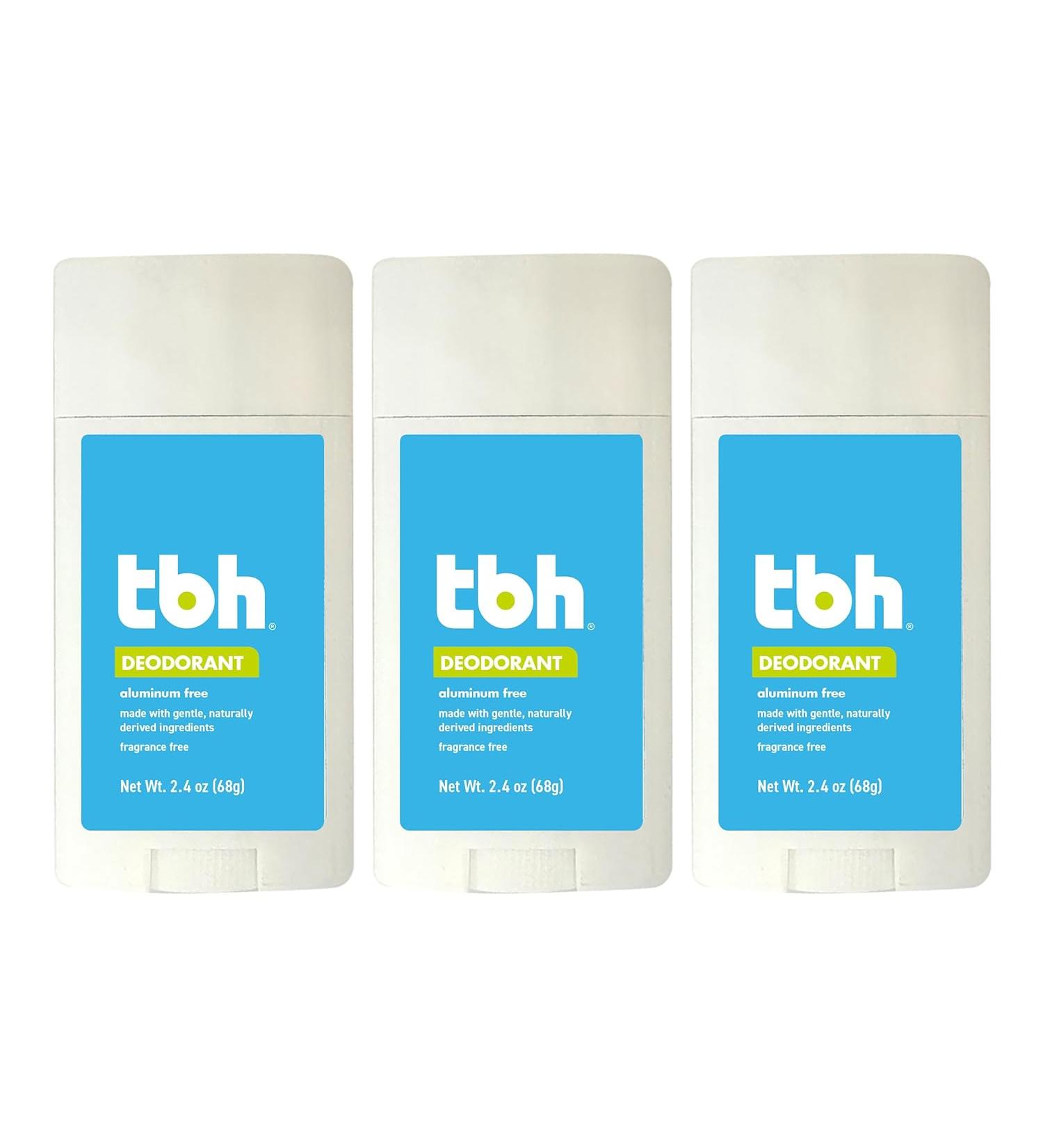 TBH Kids Unscented Deodorant - Natural Ingredients, Made in USA (3 Pack) - Buy Online on GoSupps.com