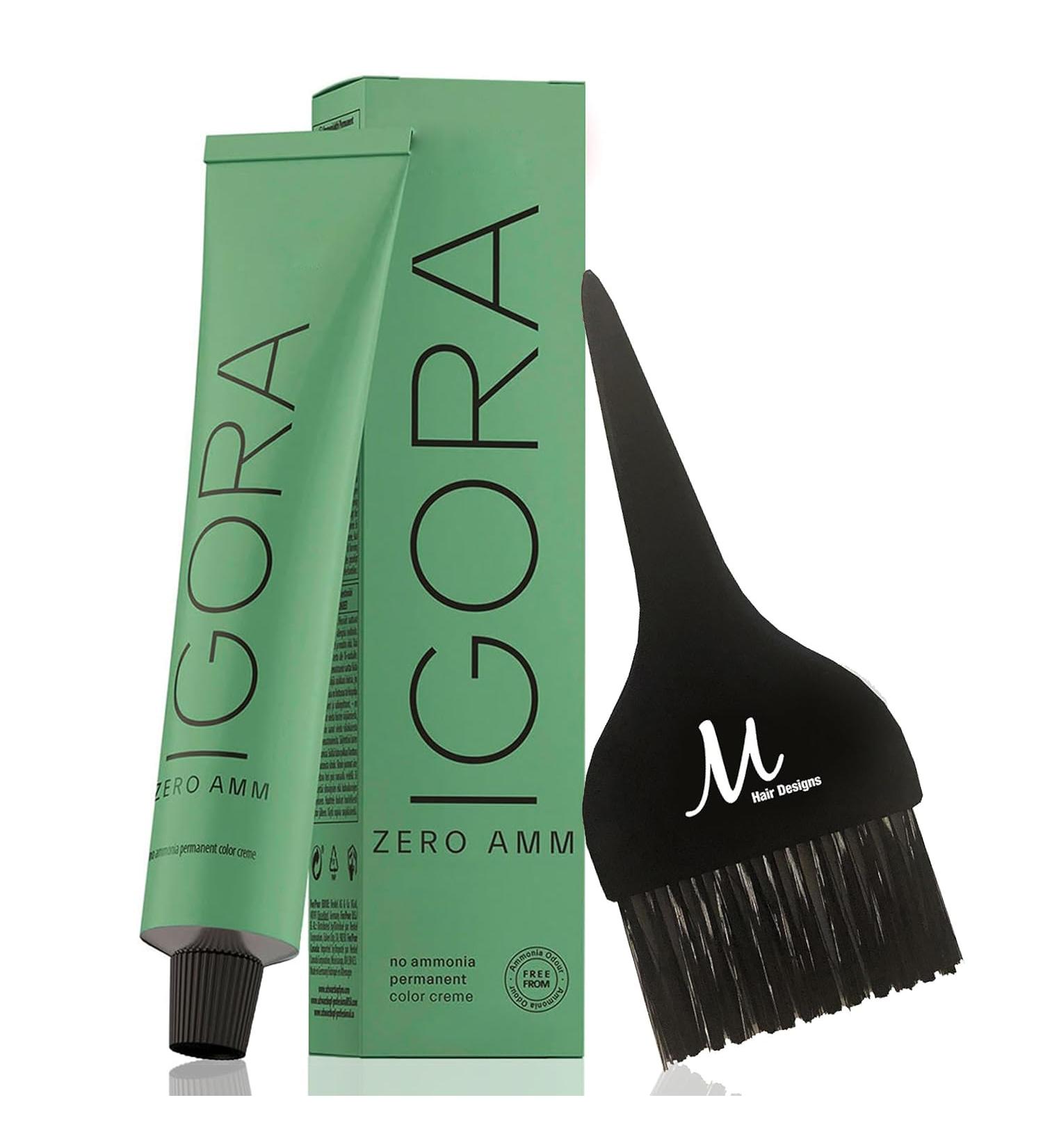 M Hair Designs Igora Zero AMM Hair No Ammonia Permanent Color Creme - 3-0 Dark Brown Natural - 2.1 Oz