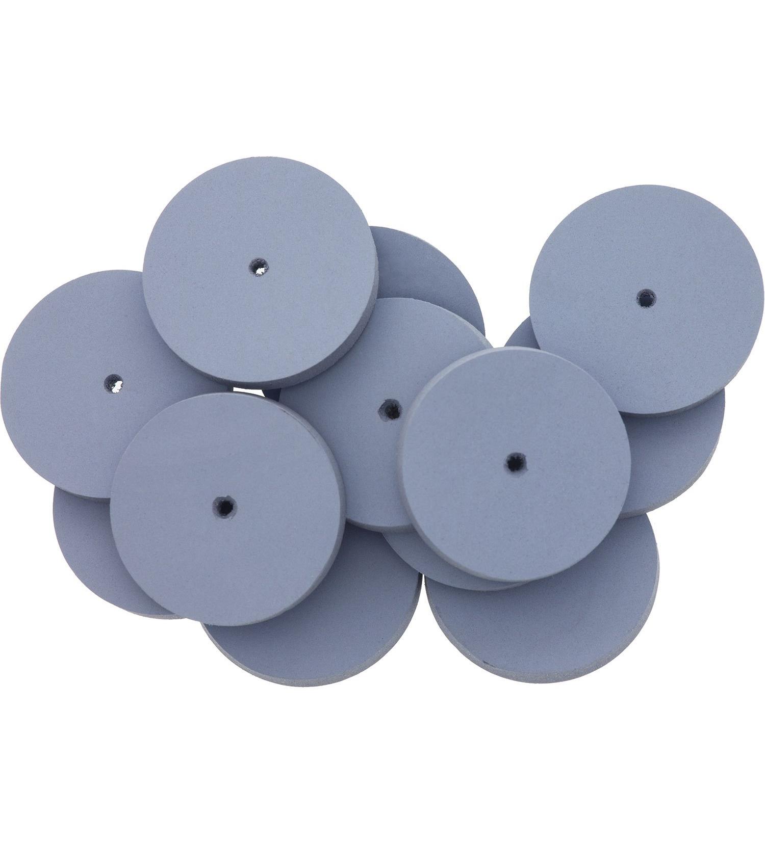 Unmounted Silicone Polisher Square Edge Light Blue Fine Grit 12 Pack | POL-300.30