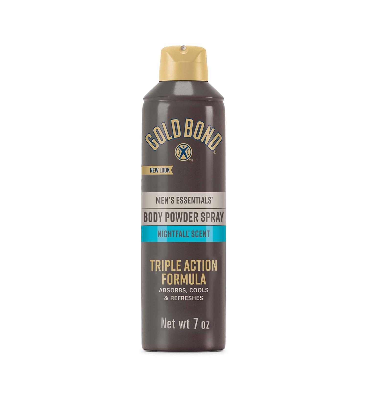 Gold Bond No Mess Talc-Free Body Powder Spray 7 oz. Fresh Scent and Gold Bond Men's Body Powder Spray 7 oz. Nightfall Scent Wetness Protection - Buy Online on GoSupps.com
