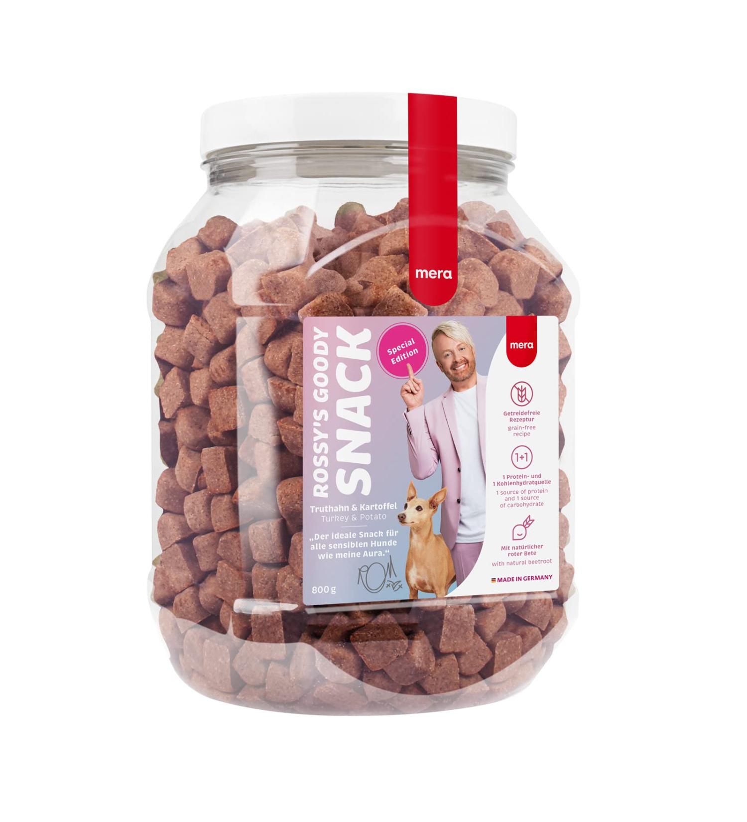 Mera Ross Antony Goody Snack for Small Dogs - Grain-Free Turkey & Potato Treats (800g) - Natural Beetroot Dog Biscuits - Buy Online on GoSupps.com