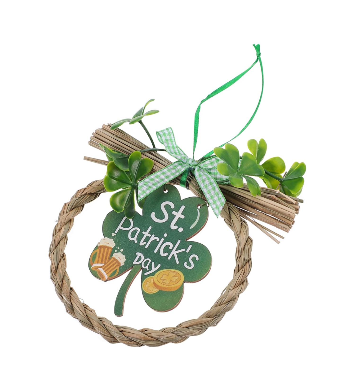 Cabilock Shamrock Wooden Sign Hanging Wall Decoration Front Door - Buy Online on GoSupps.com