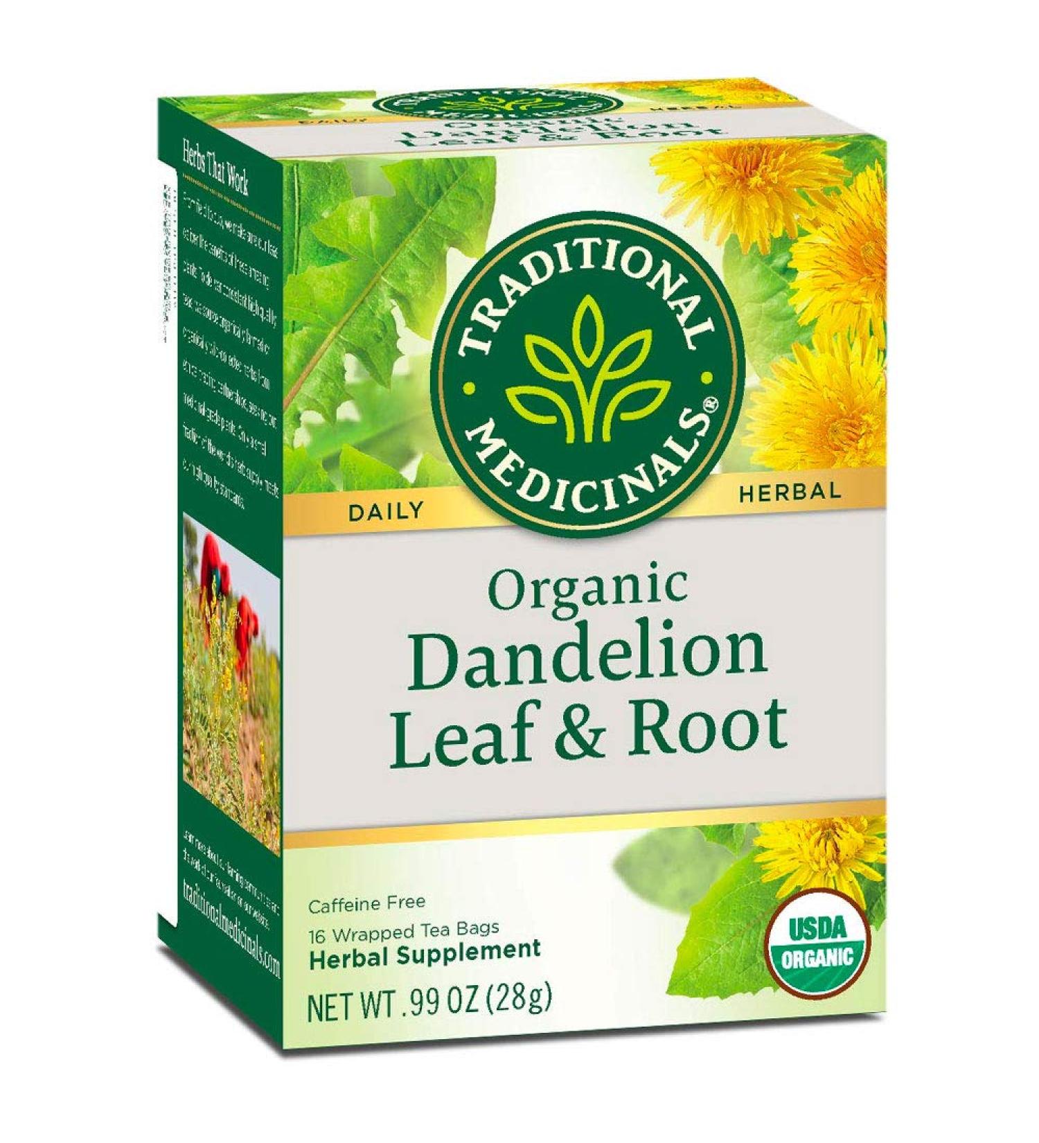 Traditional Medicinals Organic Dandelion Leaf and Root Tea - 16 Bags - Buy Online on GoSupps.com
