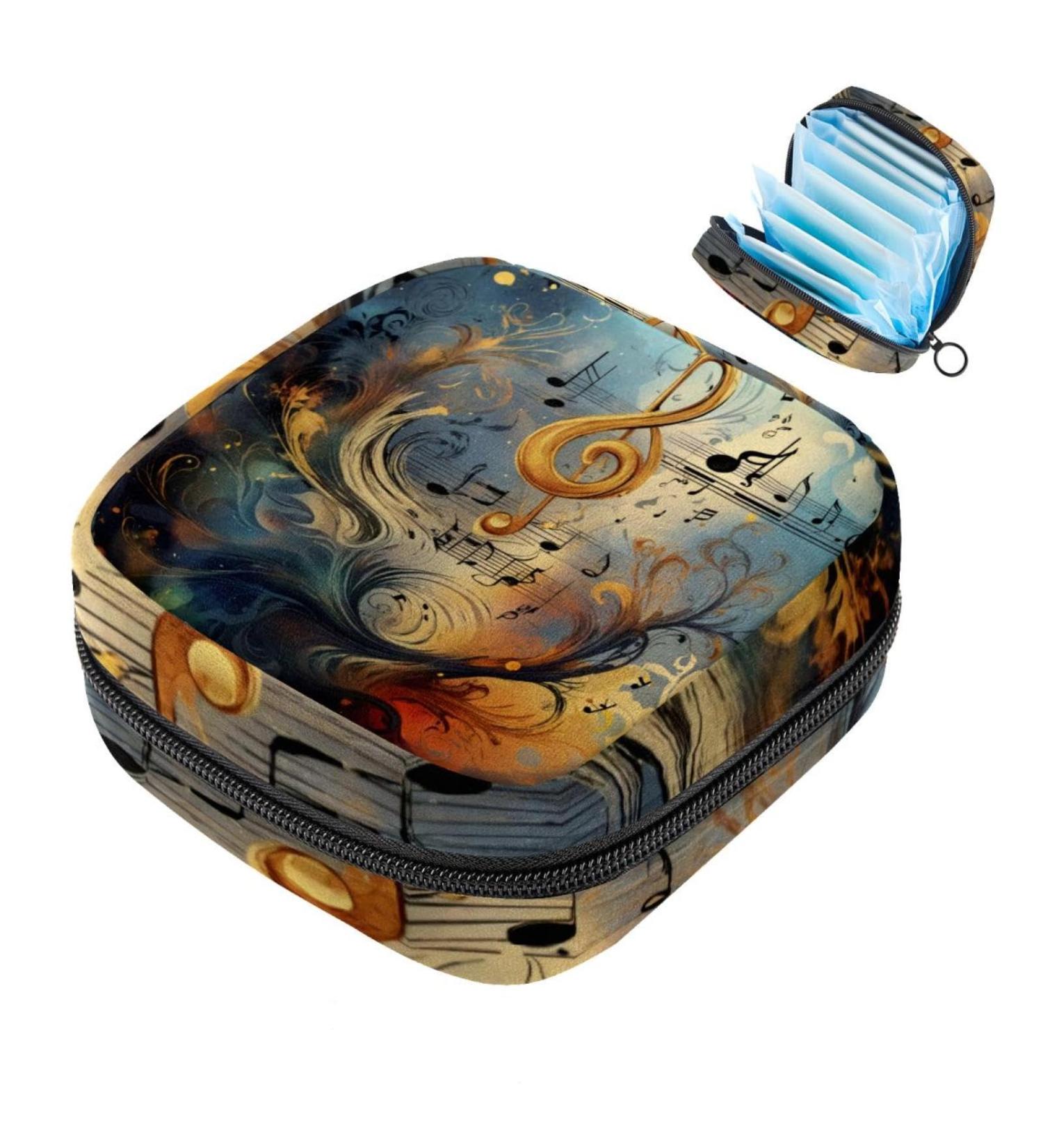 MUOOUM Menstrual Pad Bag for Women & Girls - Zippered Collection Bag with Dolphin Design - 4.7x6.6x6.6 in - Buy Online on GoSupps.com