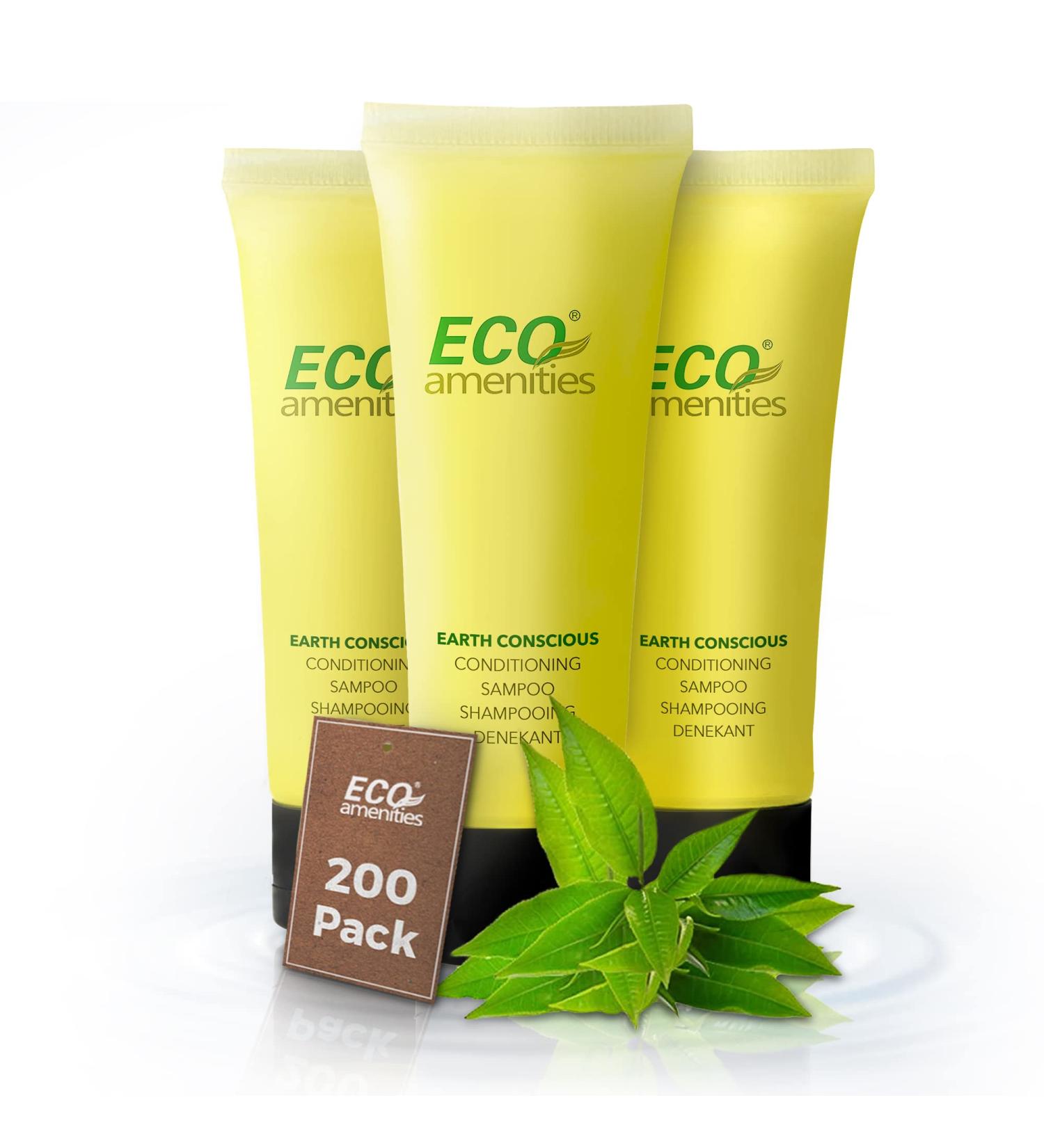 ECO Amenities 2 in 1 Conditioning Shampoo 200 Pack - Travel Size Mini Shampoo & Conditioner Sets - Green Tea Scent 1 Fl Oz - Buy Online on GoSupps.com