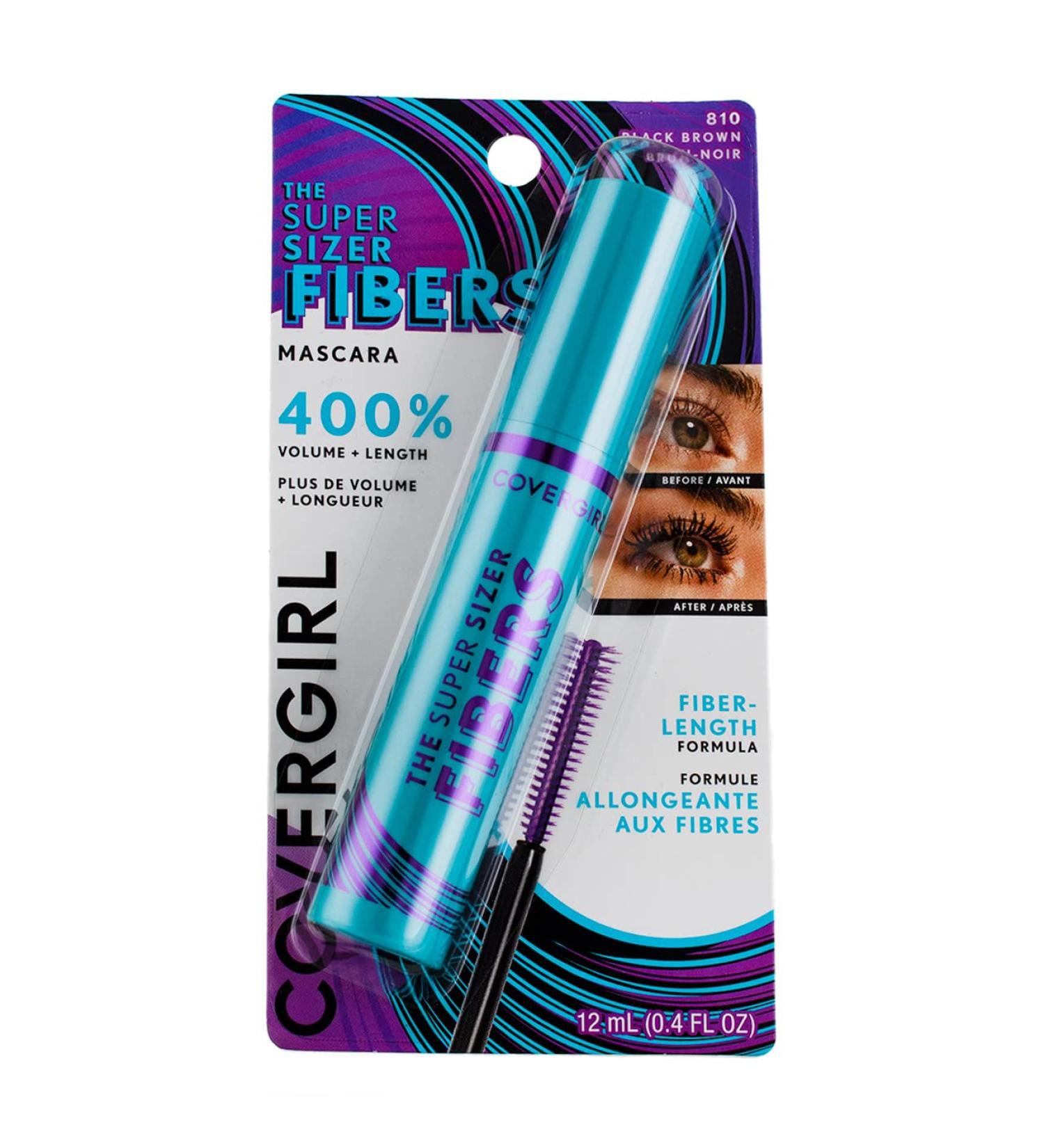 CoverGirl Super Sizer Fibers Mascara Black Brown .35 fl. oz. (2 Pack) - Buy Online on GoSupps.com