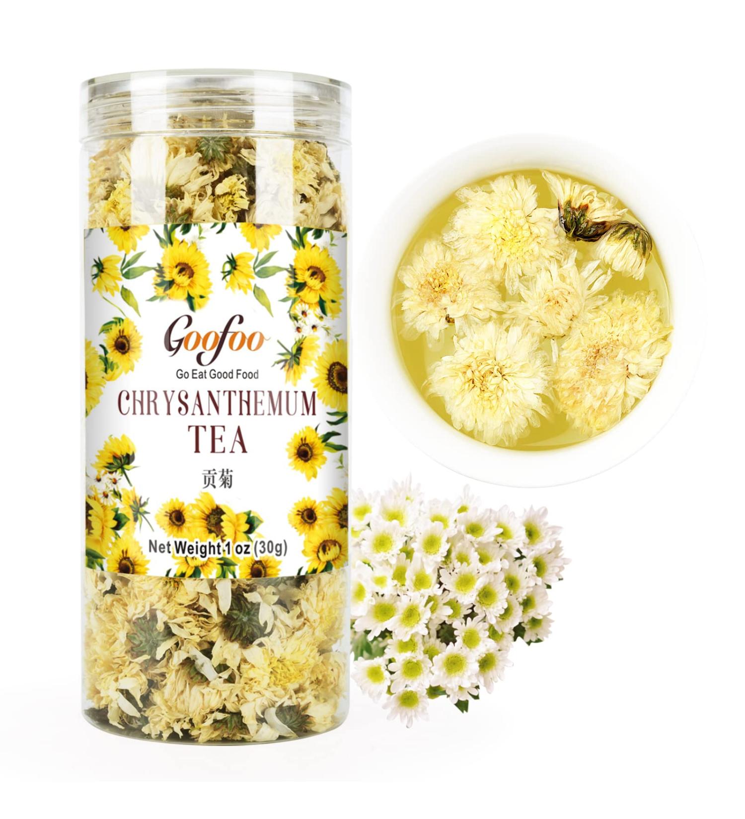 Goofoo Gongju Chrysanthemum Tea - 1 oz Loose Leaf Chinese Herbal Flower Tea for Halloween - Buy Online on GoSupps.com