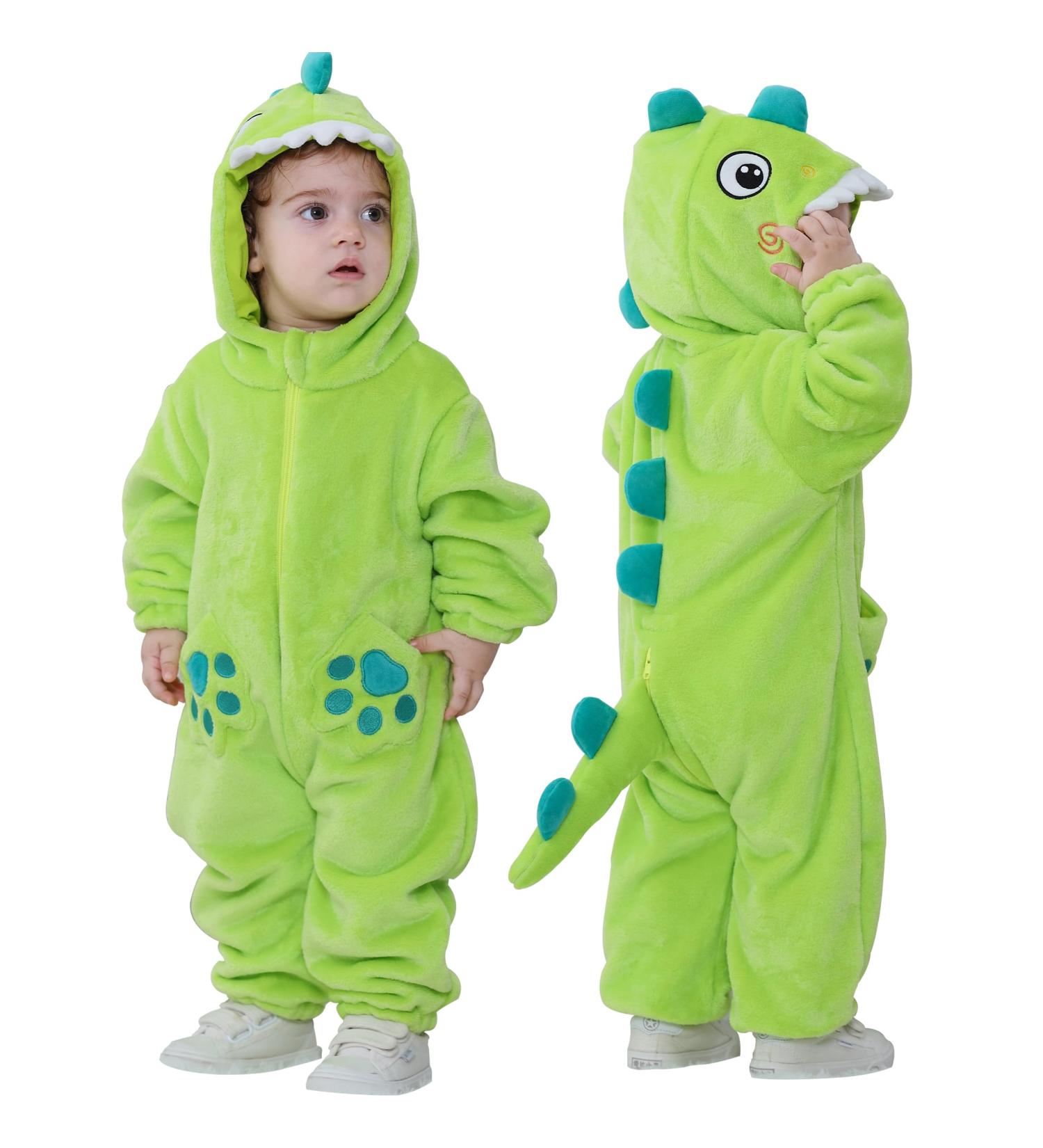 Doladola Unisex Baby Toddler Romper Jumpsuit Hooded Sleepsuit | Emerald Green Shark | 3.5-4.5 Years - Buy Online on GoSupps.com