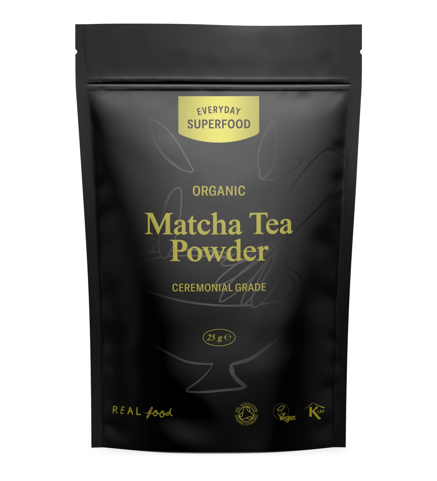 Organic Ceremonial Grade Matcha Tea Powder - 25g | Certified Organic, Vegan, Kosher | Everyday Superfood for Pure Green Tea Experience - Buy Online on GoSupps.com