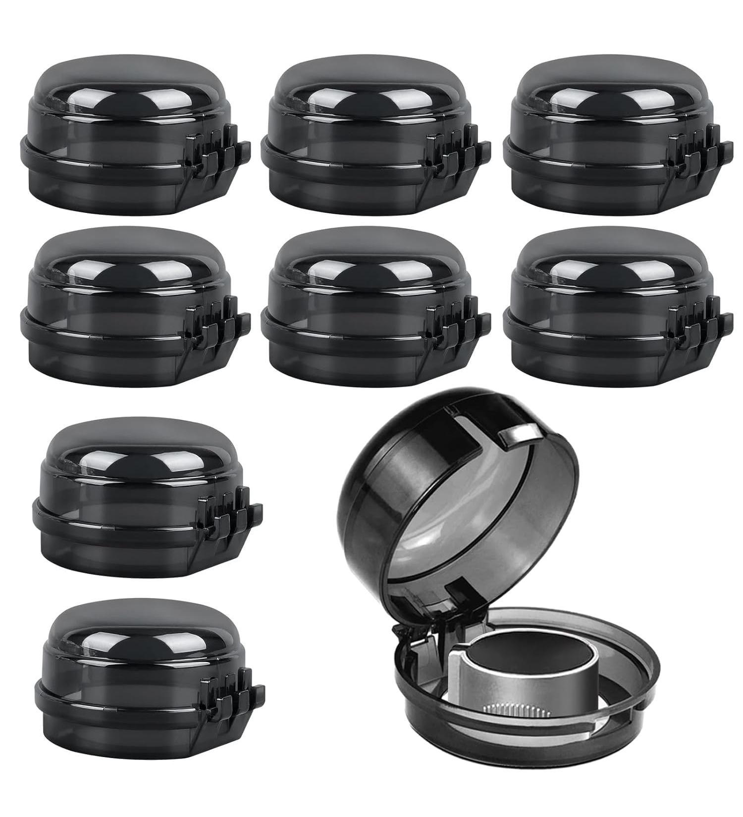 Child Protection Stove Turning Buttons - 8 Pack Safety Covers for Ovens & Gas Stoves | Kitchen Child Safety (Black) - Buy Online on GoSupps.com
