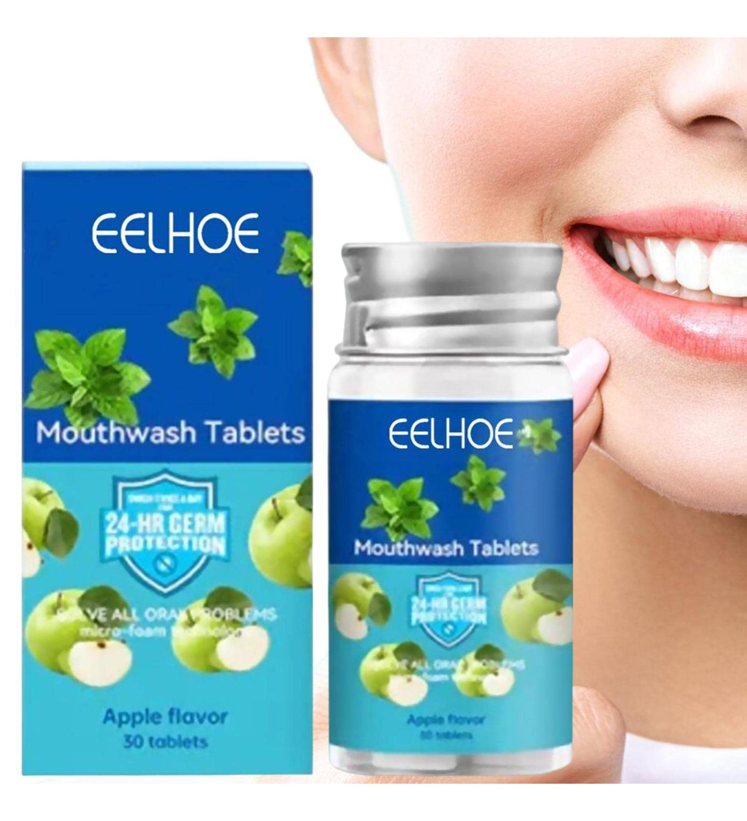Mundwater Tabs - Fresh Breath & Sustainable Mouthwash with Green Apple Flavor | Easy to Use International Shipping - Buy Online on GoSupps.com