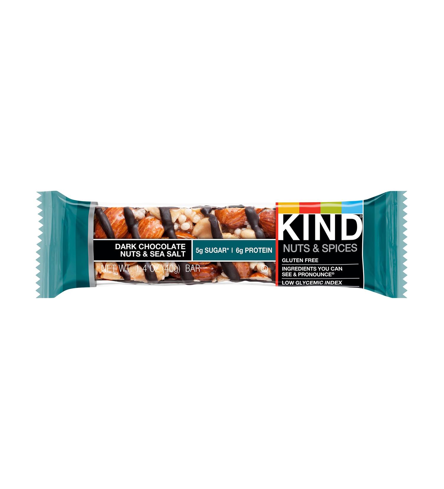 Kind Dark Chocolate Nuts and Sea Salt bar, 1.4 Ounce