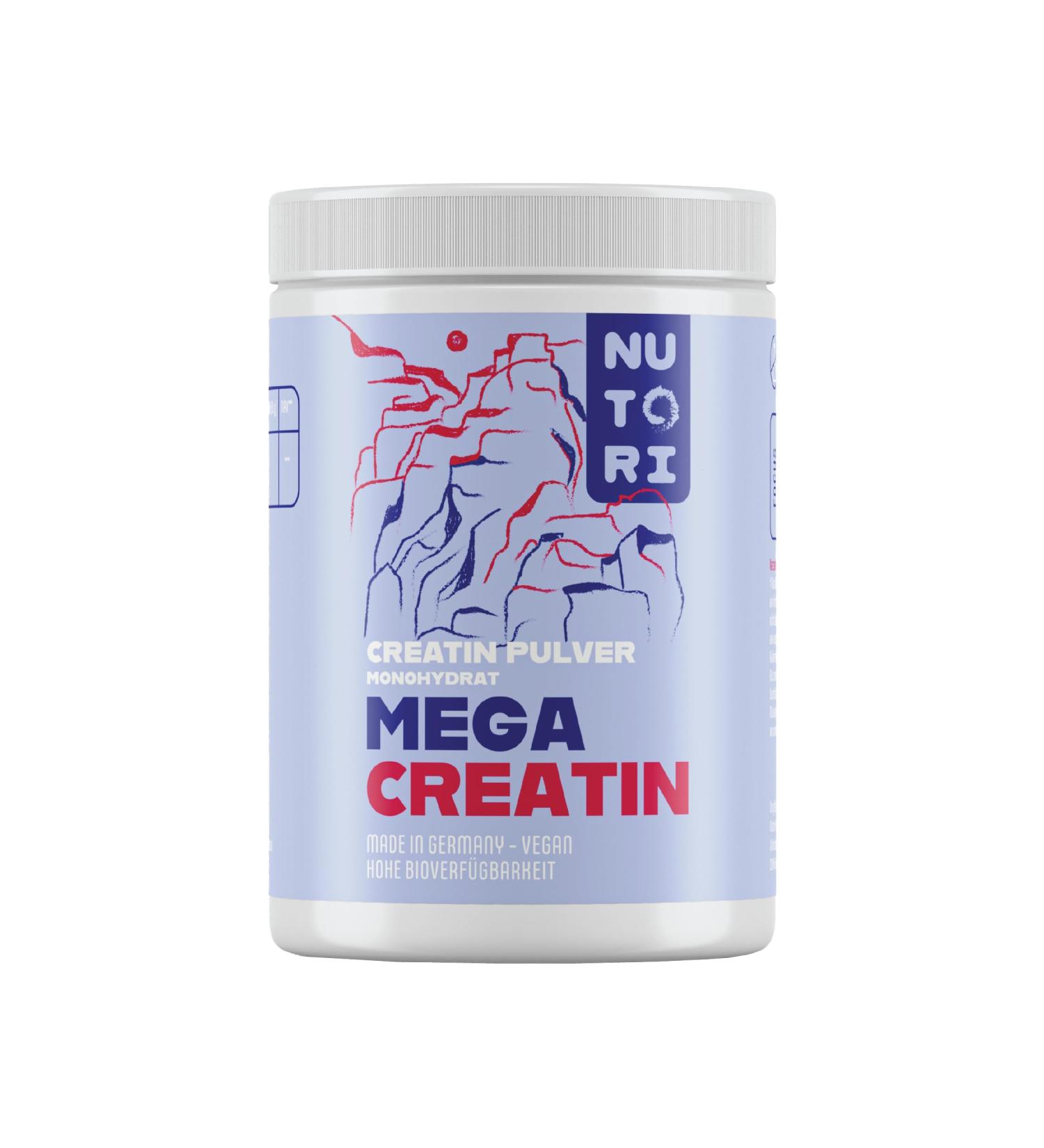 Nutori Creatine Monohydrate Powder | High-Dose 500g | Boost Performance | Vegan & Lab-Tested | Made in Germany - Buy Online on GoSupps.com