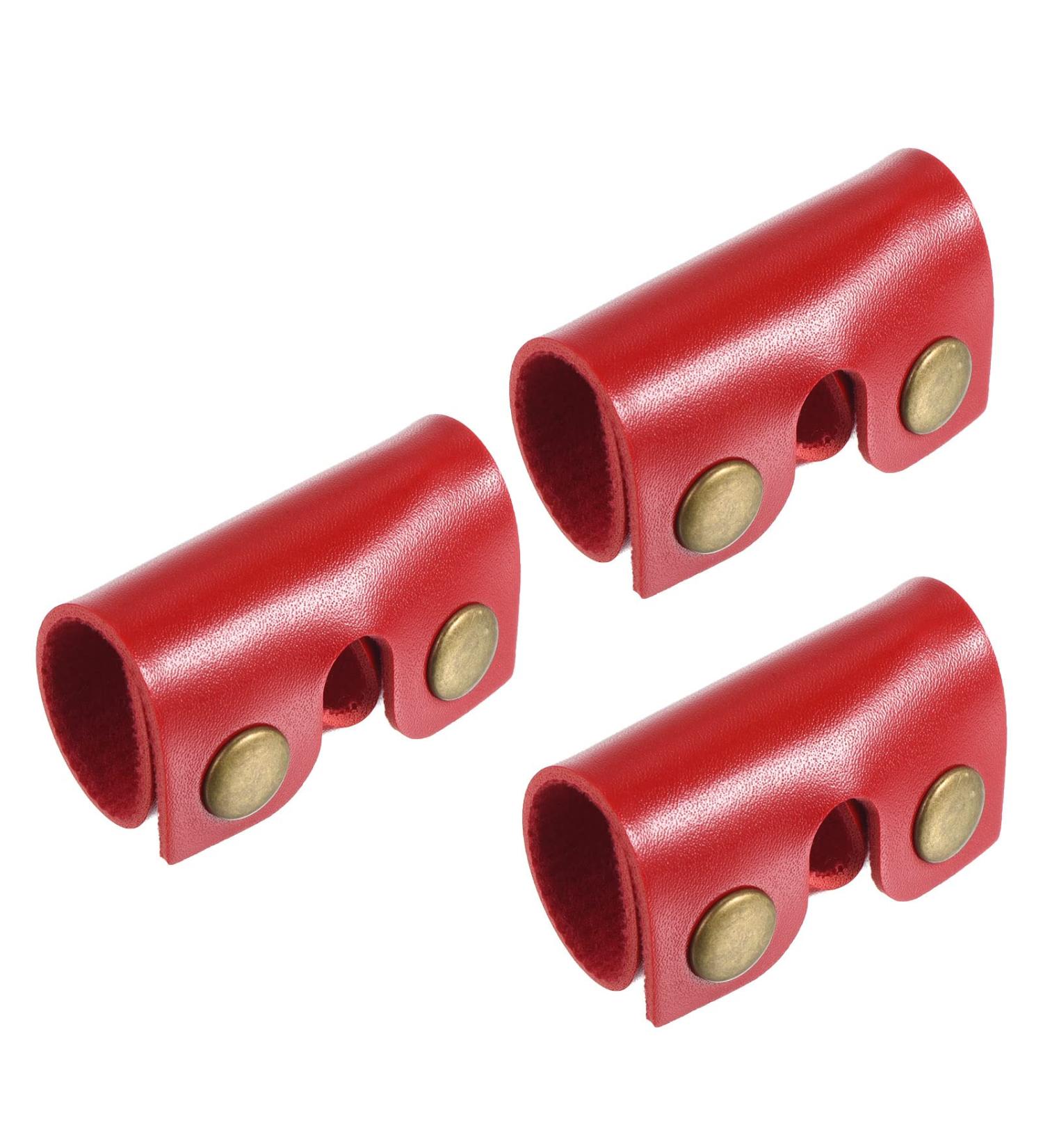 PATIKIL Leather Razor Head Protective Case - 3 Pack Double Edge Razor Sheath for Travel - Red Shaving Tip Cover - Buy Online on GoSupps.com
