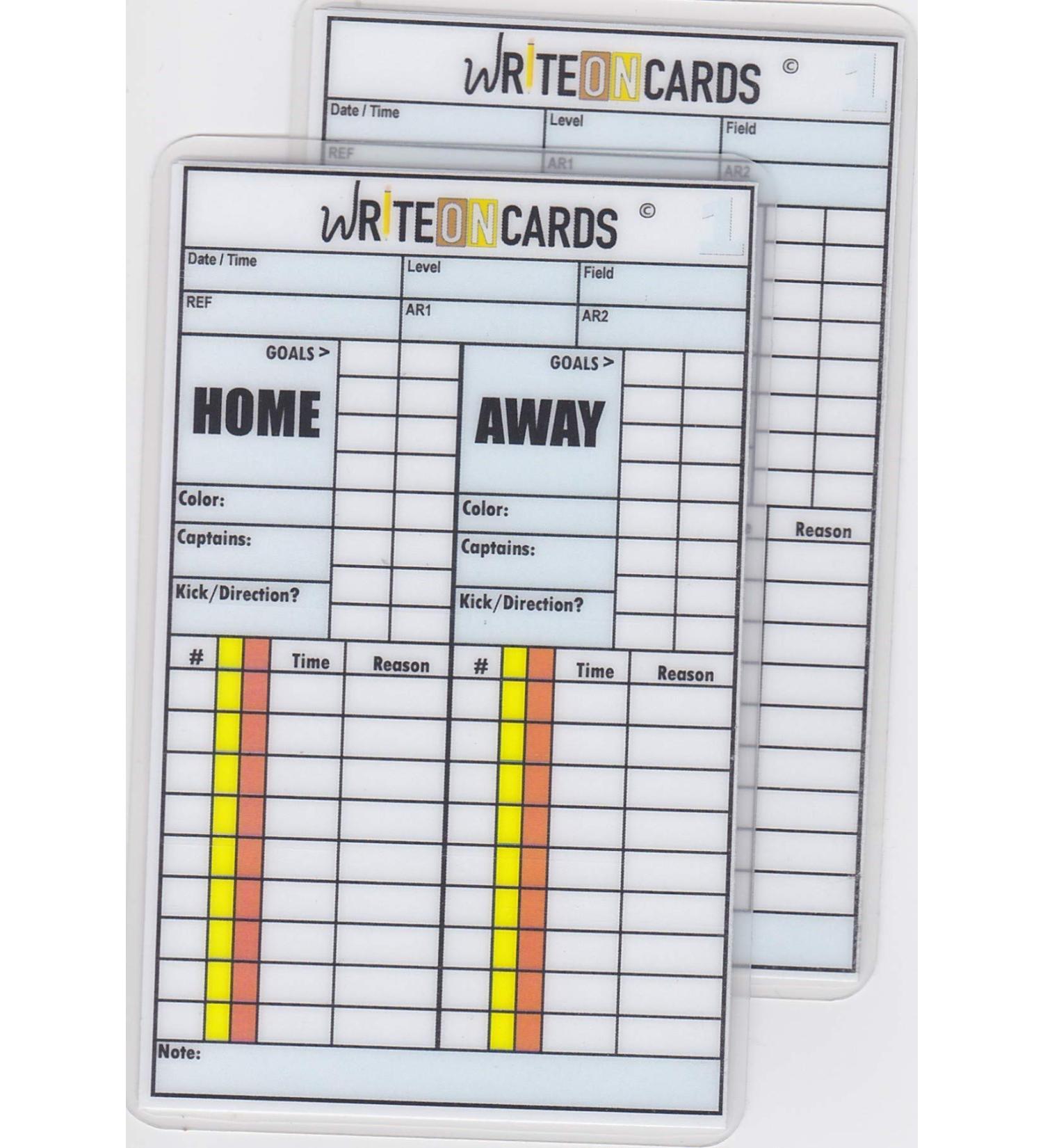 Set of 2 Soccer Referee Write-on Game Record Cards - Buy Online on GoSupps.com