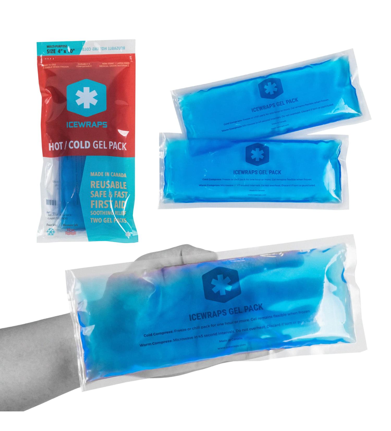 ICEWRAPS 4x10 Reusable Perineal Ice Packs for Postpartum - Pack of 2 Cooling Ice Pack Pads - Buy Online on GoSupps.com