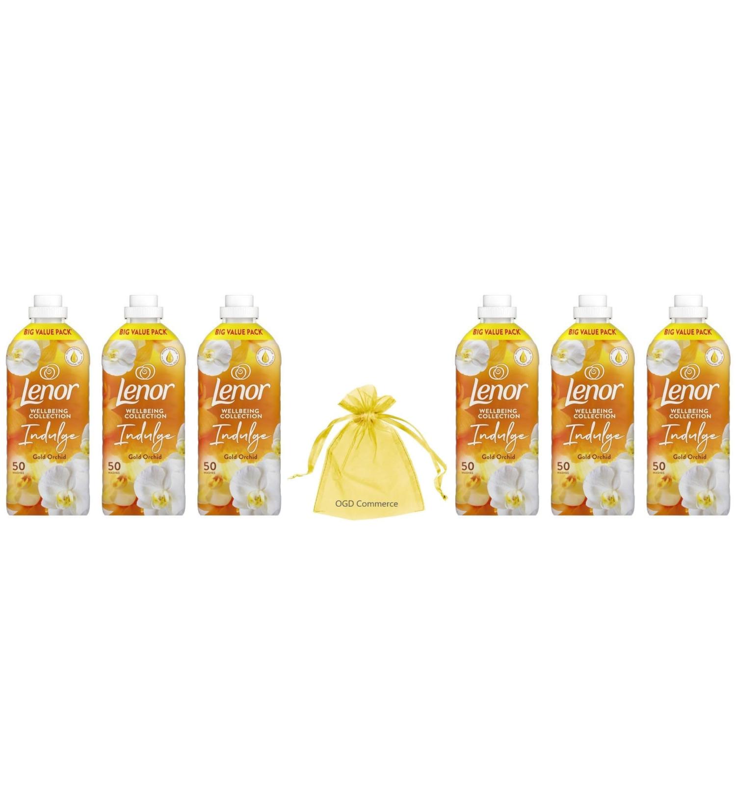 Lenor Fabric Conditioner 50 Washes 1.65L Wellbeing Collection Gold Orchid Scent Case of 6 pieces + for You: Organza Small Bag - Buy Online on GoSupps.com