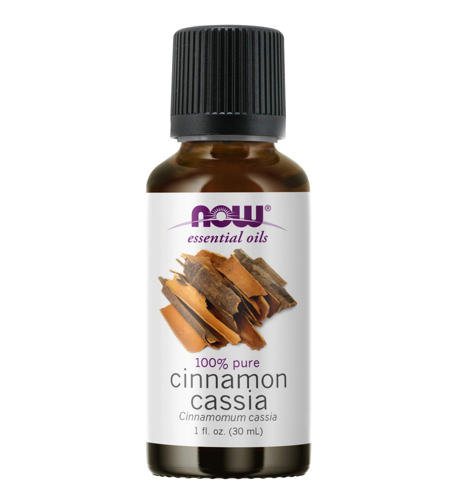 Now Foods Cinnamon Cassia Essential Oil 1 fl oz - Pure Natural Aroma - Buy Online on GoSupps.com
