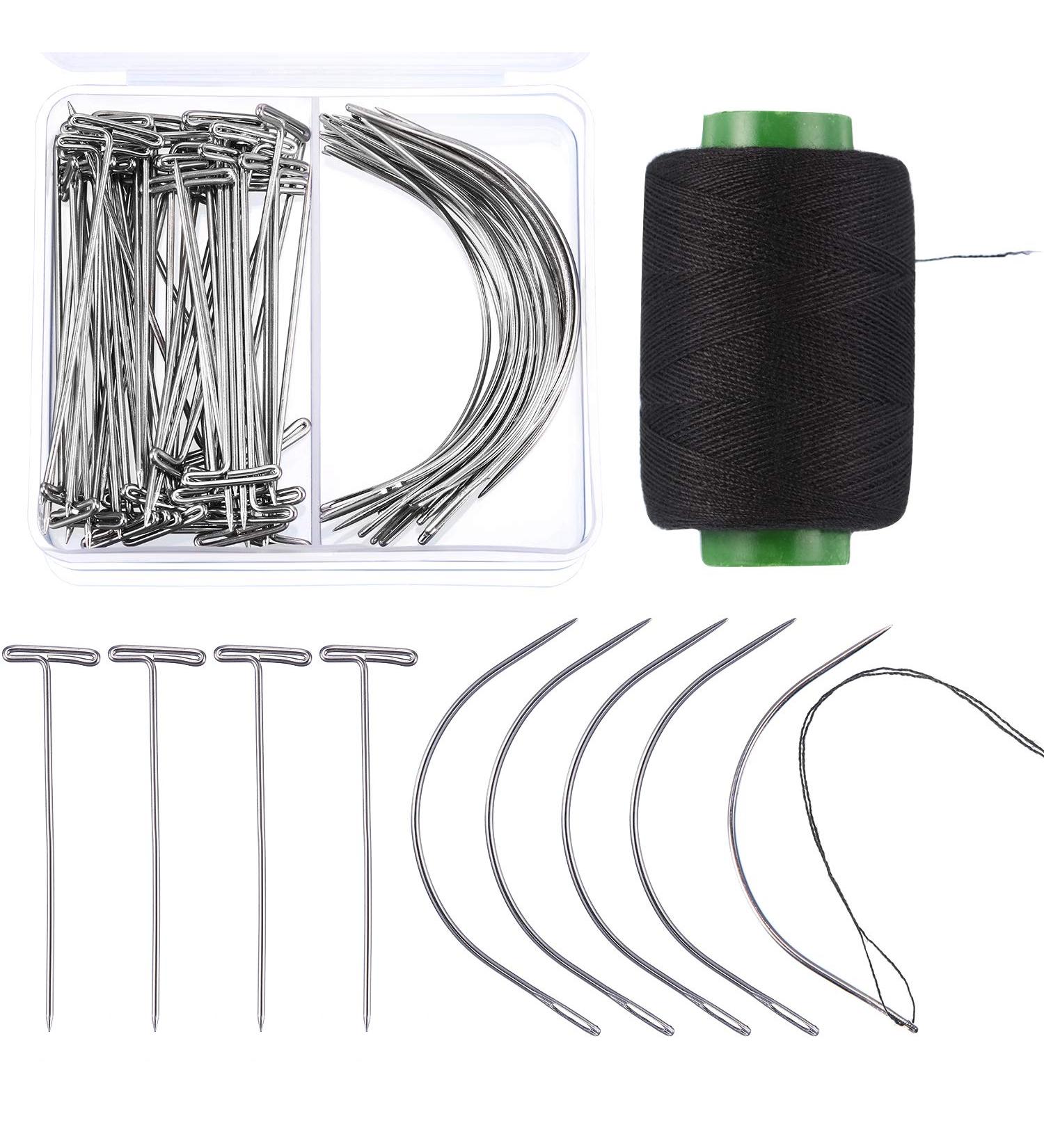 70-Piece Wig Making Pins & Needles Set with Thread for Wig Making, Blocking, Knitting & Crafts - Buy Online on GoSupps.com