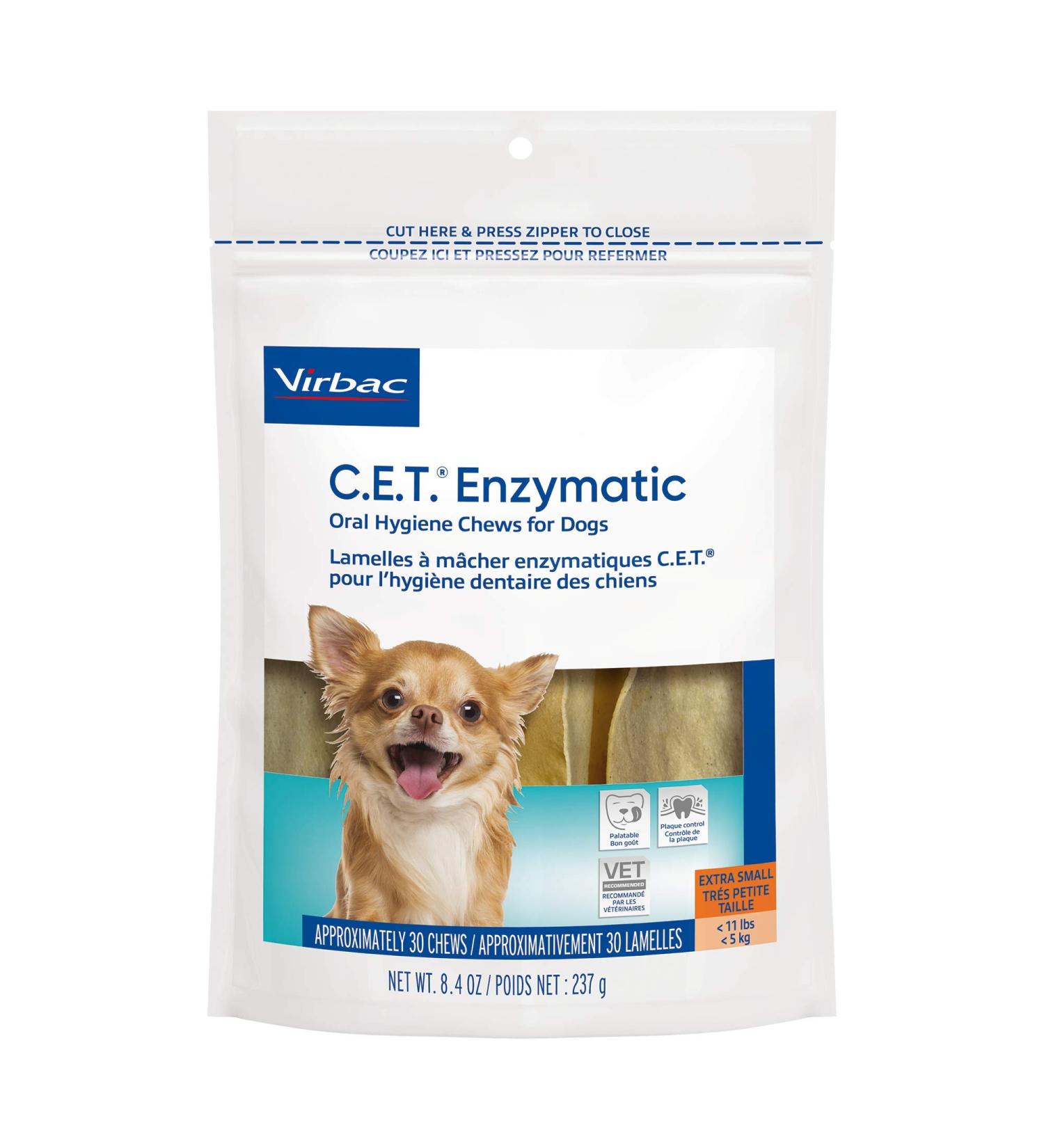 Virbac CET Enzymatic Oral Hygiene Chews for Dogs - Best Dental Care - Buy Online on GoSupps.com