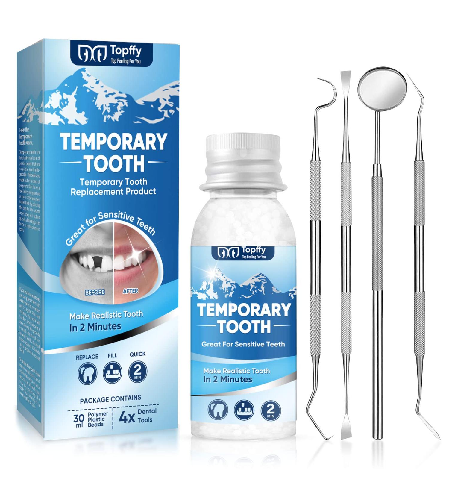 Temporary Tooth Repair Kit - Moldable Fake Teeth for Missing/Broken Teeth - Filling and Restoration in Minutes - Buy Online on GoSupps.com