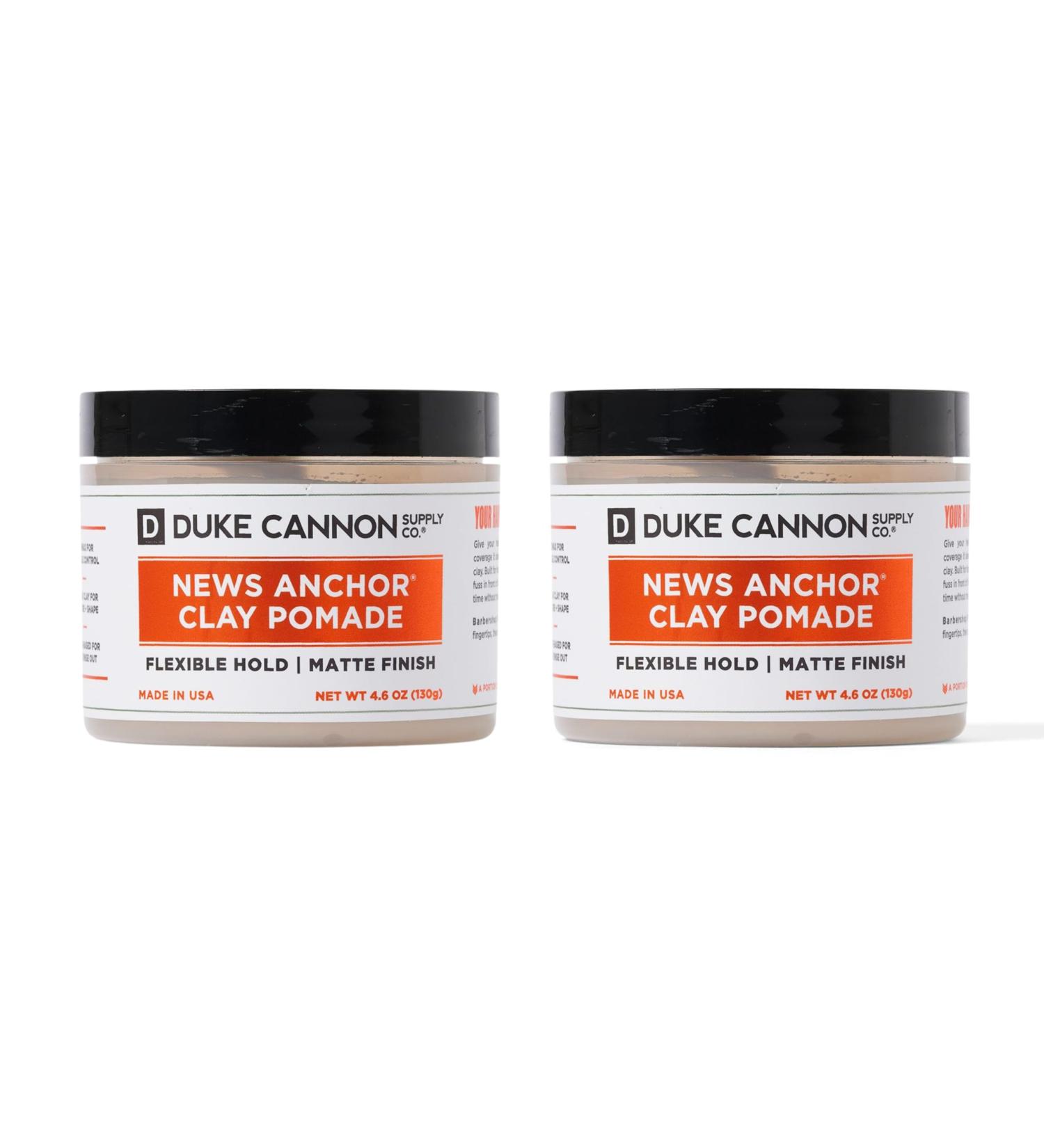 Duke Cannon NEWS ANCHOR Clay 4oz Premium Styling Clay for Effortless Hair Control | International Shipping Available - Buy Online on GoSupps.com