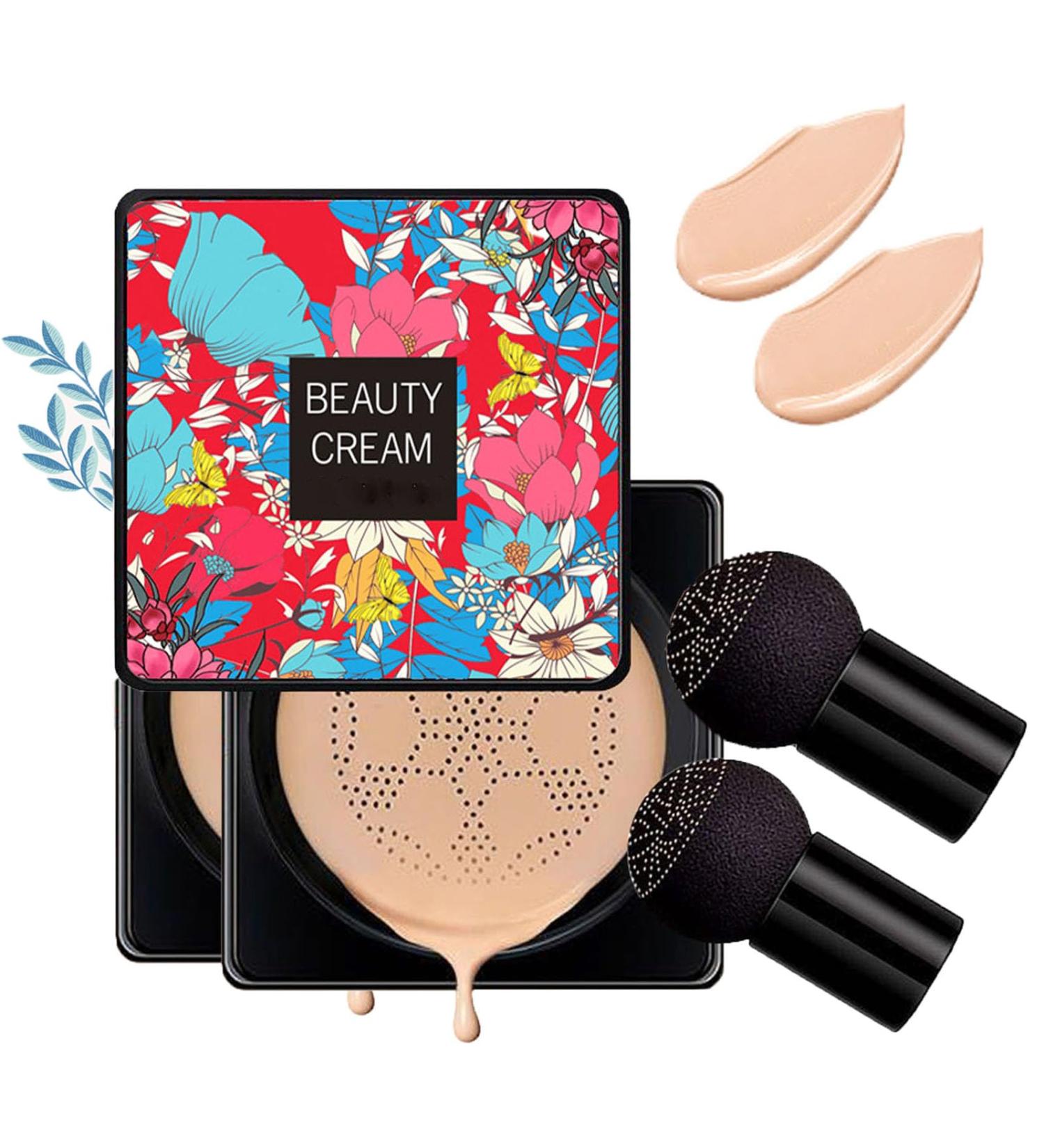 Consecutive Beauty Cream 2024 New Air Cushion CC Cream Foundation BB Cream Face Make Up Long-Lasting Matte Waterproof Moisturizing Concealer Beauty (Natural+Natural) - Buy Online on GoSupps.com