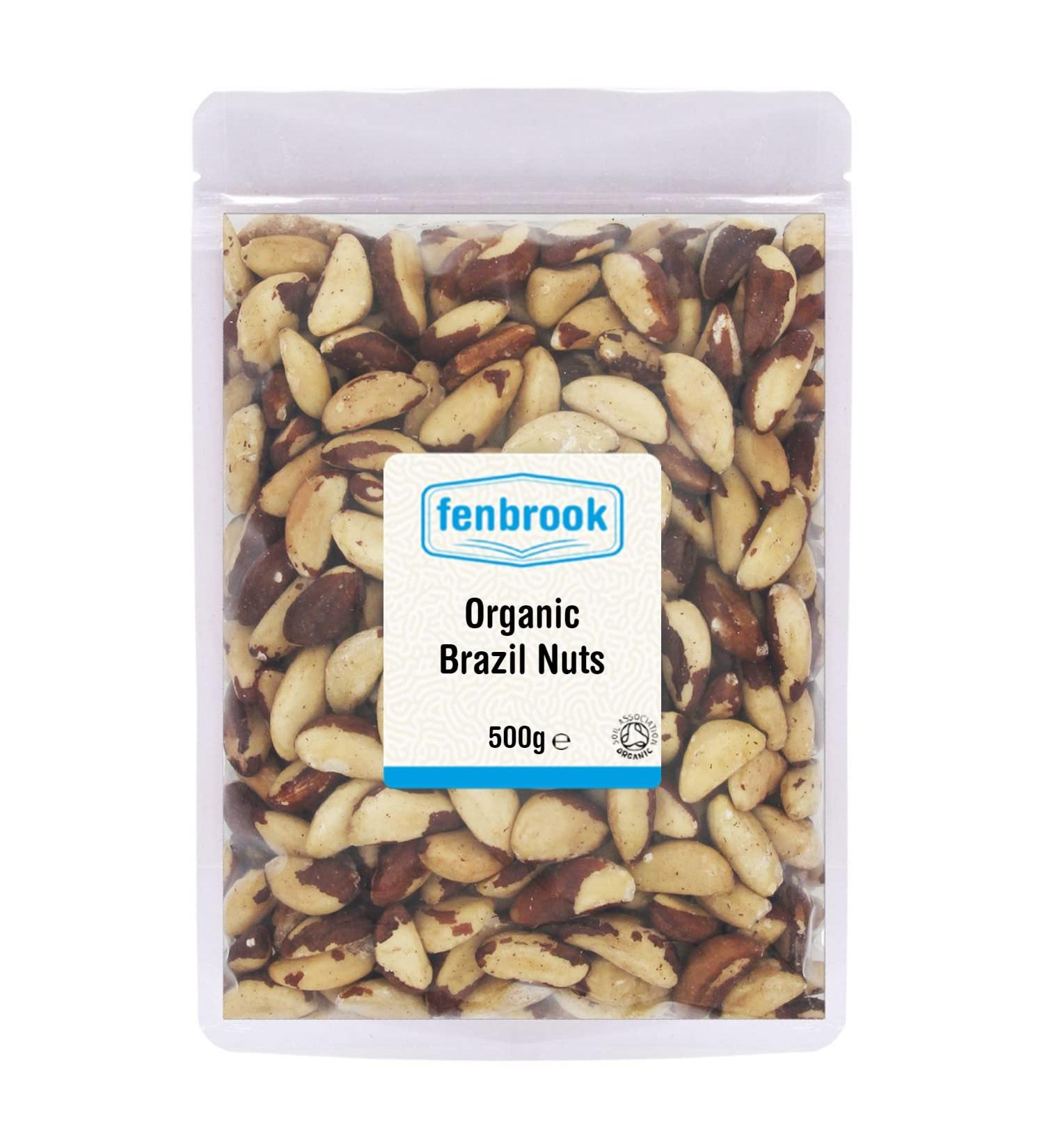Organic Whole Brazil Nuts 500g Certified Organic by Fenbrook Organic - Buy Online on GoSupps.com
