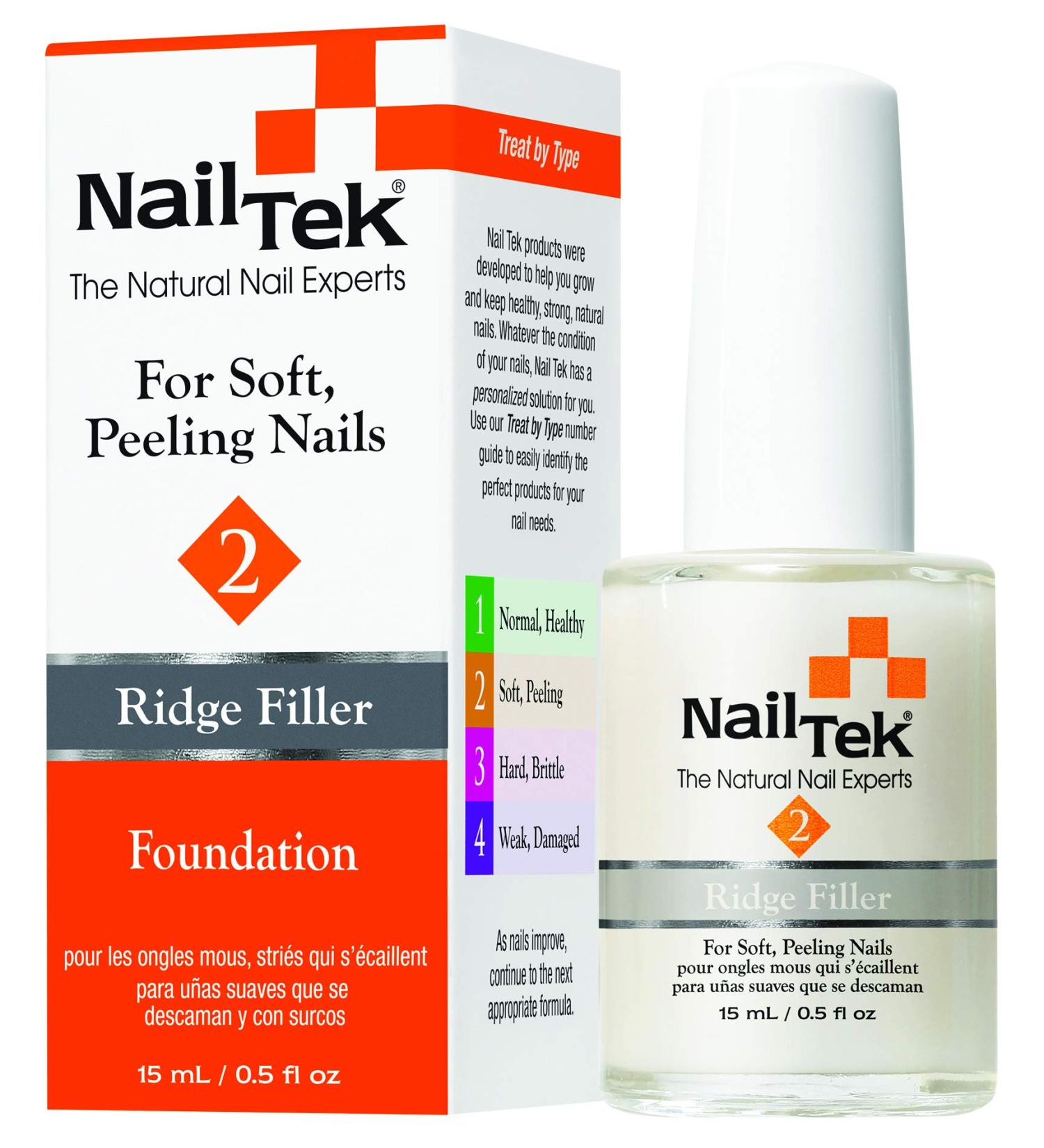 Nail Tek Foundation 2 Ridge Filling Base Coat 0.5 oz - Strengthen Soft & Peeling Nails - Buy Online on GoSupps.com