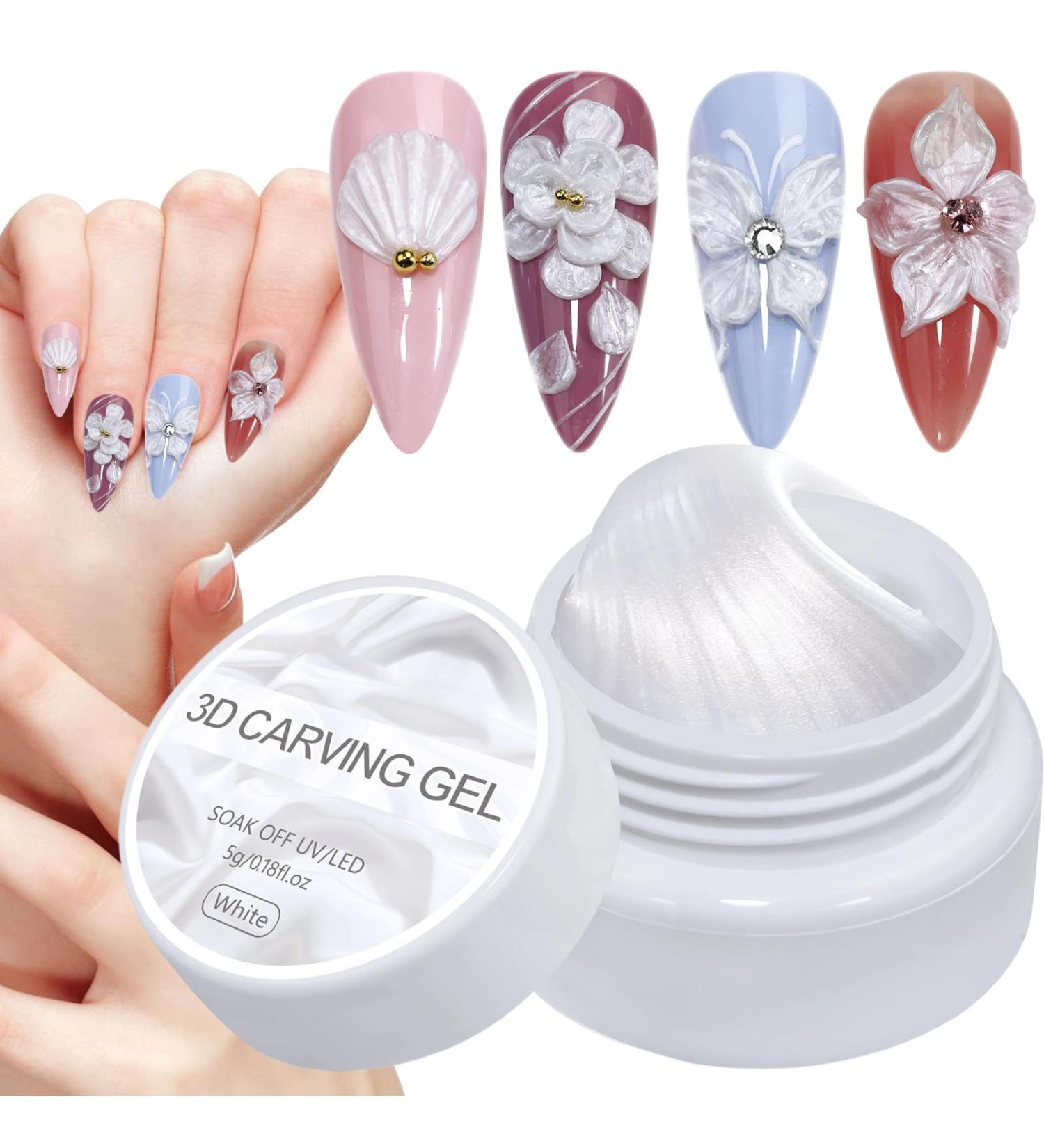 Builder Gel - 3D Solid Builder Gel 5g for Gentle Extension Non-Sticky Pearlescent Manicure Care for Beginners and Wedding Events - Buy Online on GoSupps.com