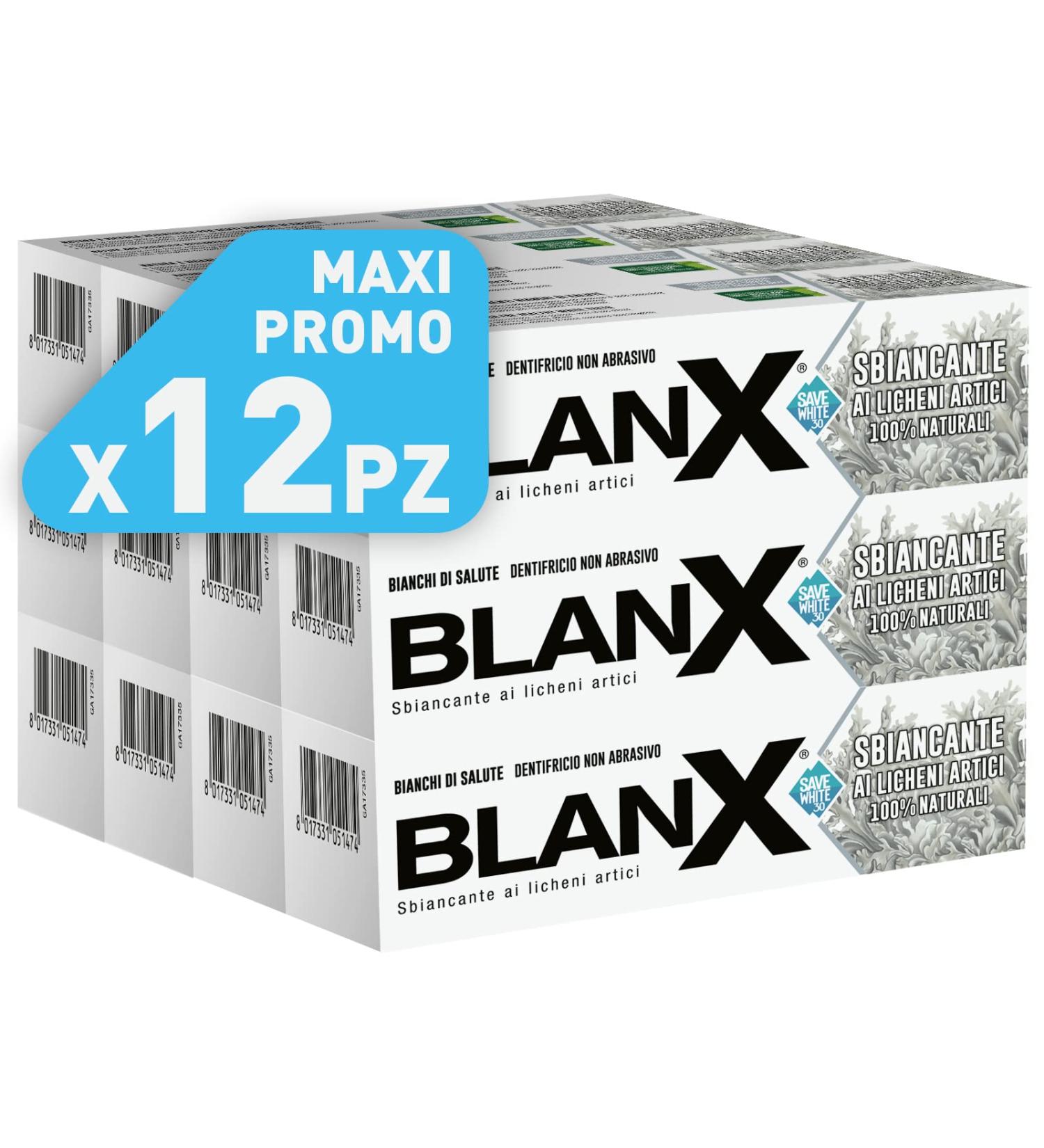 BlanX Classic Whitening Toothpaste - 100% Natural Arctic Lichen 75ml 12 Pack - Brighten Your Smile Naturally - Buy Online on GoSupps.com