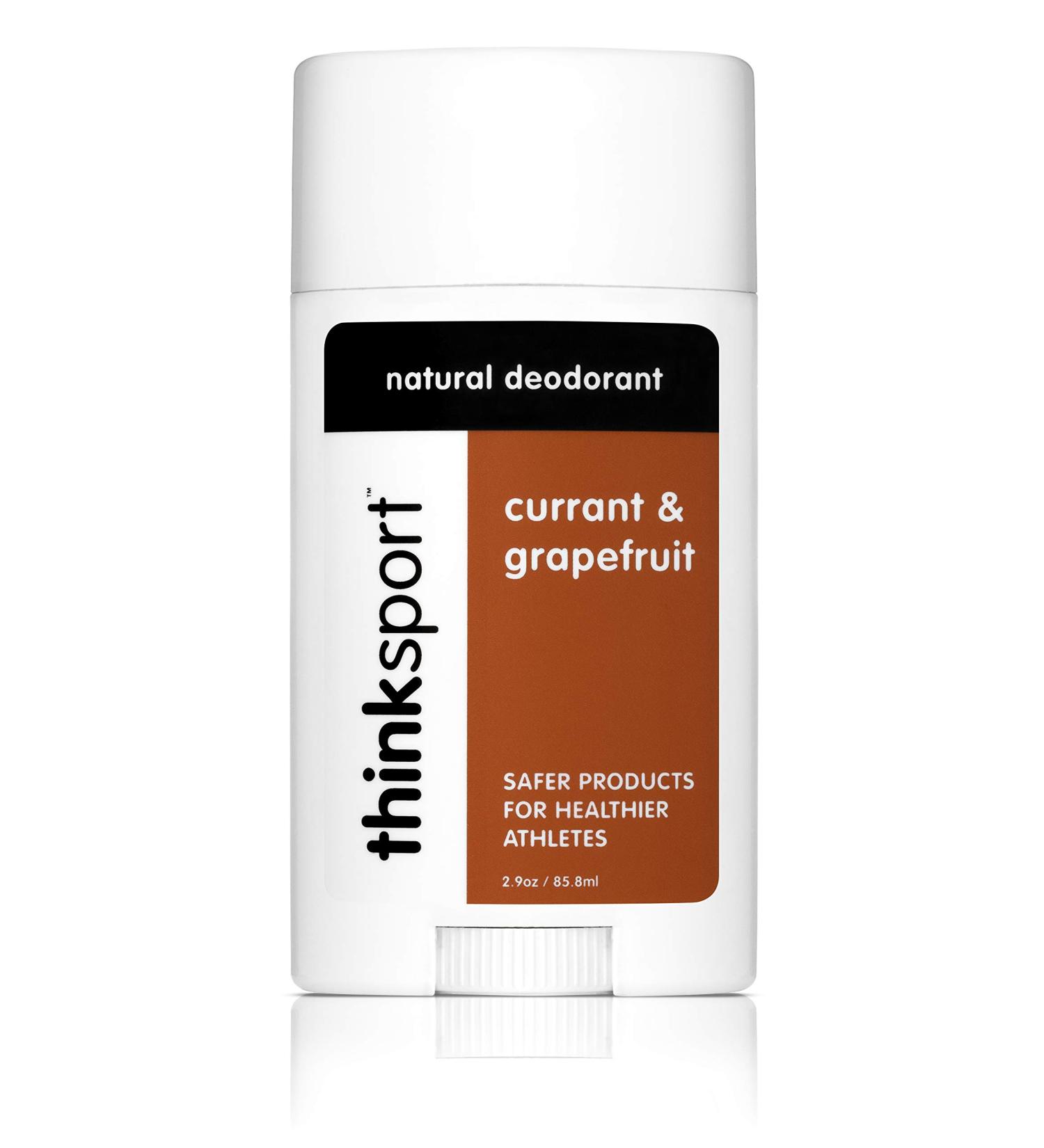 Thinksport Natural Deodorant - Currant & Grapefruit 2.9 oz - Eco-Friendly, Aluminum-Free - Buy Online on GoSupps.com