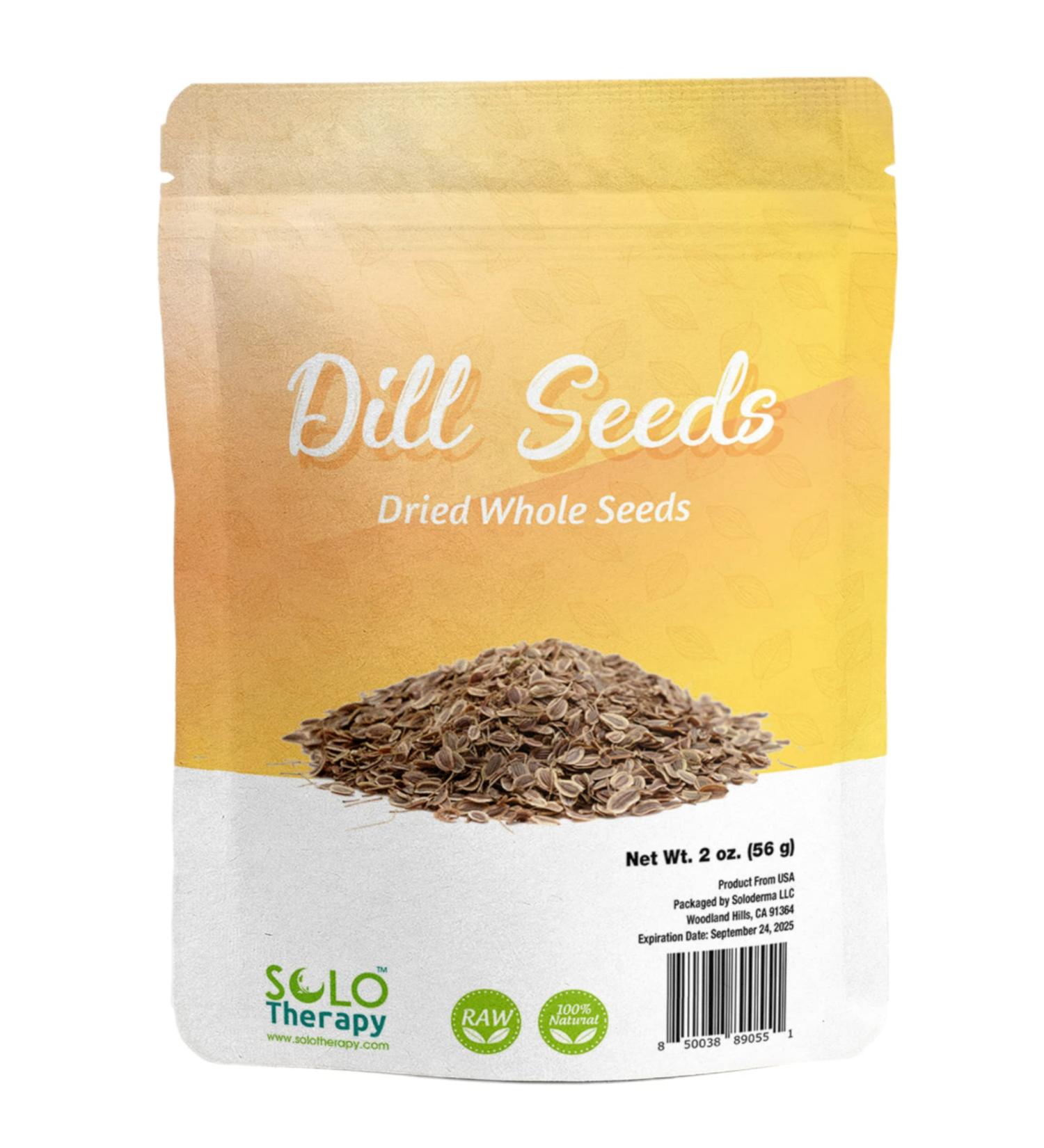 Dill Seeds 2 oz - Dried Whole Seeds for Pickling, Soups, Vegetables, Salads, and Pasta | Resealable Bag - Buy Online on GoSupps.com