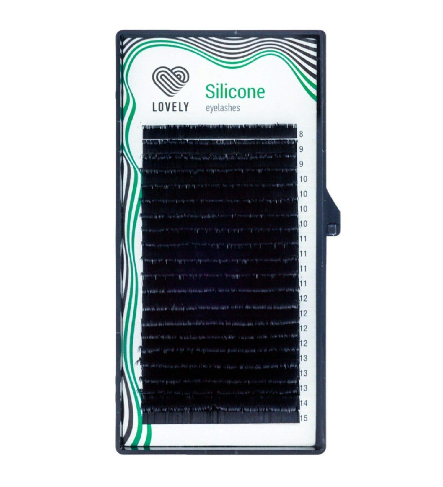 Lovely Silicone single eyelashes for eyelash extensions - black |Eyelashes extensions with c d l m bend |Individual eyelash extensions with 16 rows C - bend strength: 0.07mm length: Mix box C / 0.07mm / Mix box