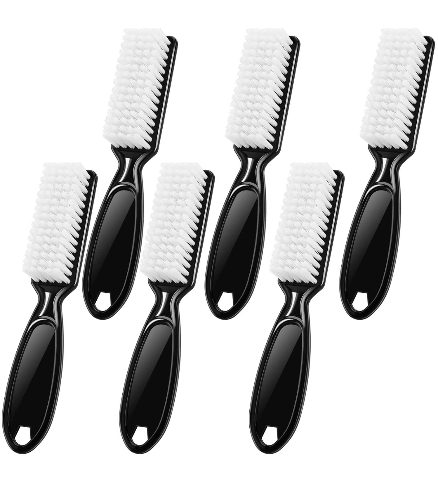 HOFASON Handle Grip Nail Brush Set for Men and Women - 6 Pack Hand and Fingernail Cleaner Brushes for Manicure and Scrub Cleaning - Black - Buy Online on GoSupps.com