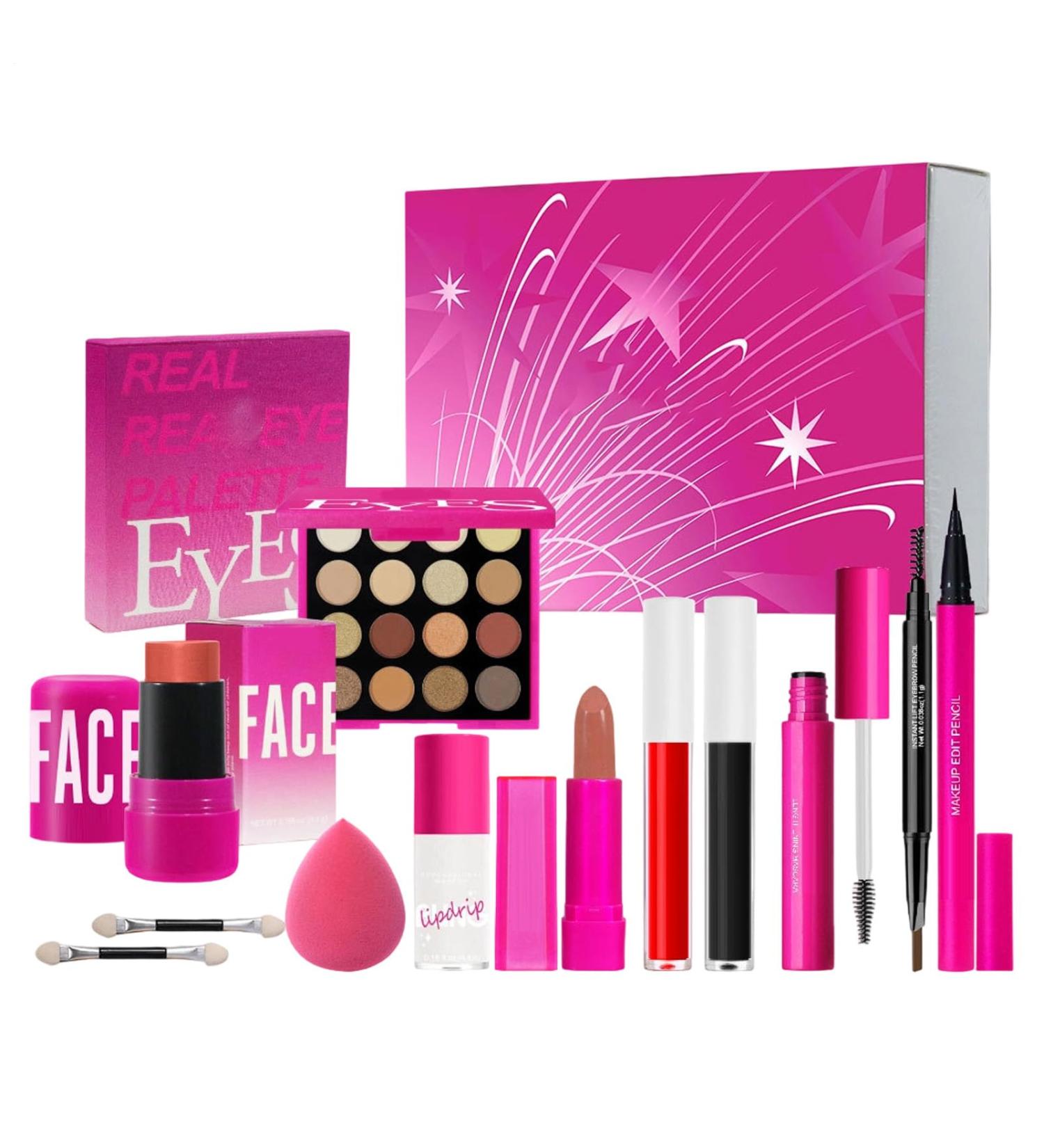 Makeup Kit - Long-lasting professional makeup kit for women with lipstick lip gloss and eyeshadow | Sweat-proof cosmetic gift box for girls adults birthdays and Christmas - Buy Online on GoSupps.com