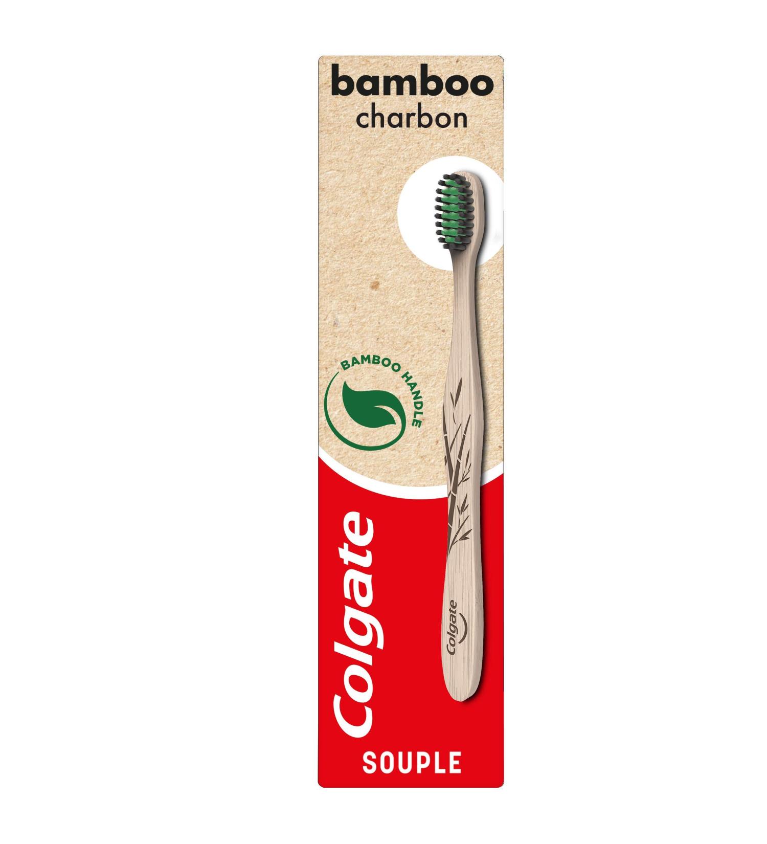 Eco-Friendly Colgate Bamboo Toothbrush with Charcoal - Soft & Biodegradable for Sensitive Teeth - Promotes Healthy Oral Care - Buy Online on GoSupps.com