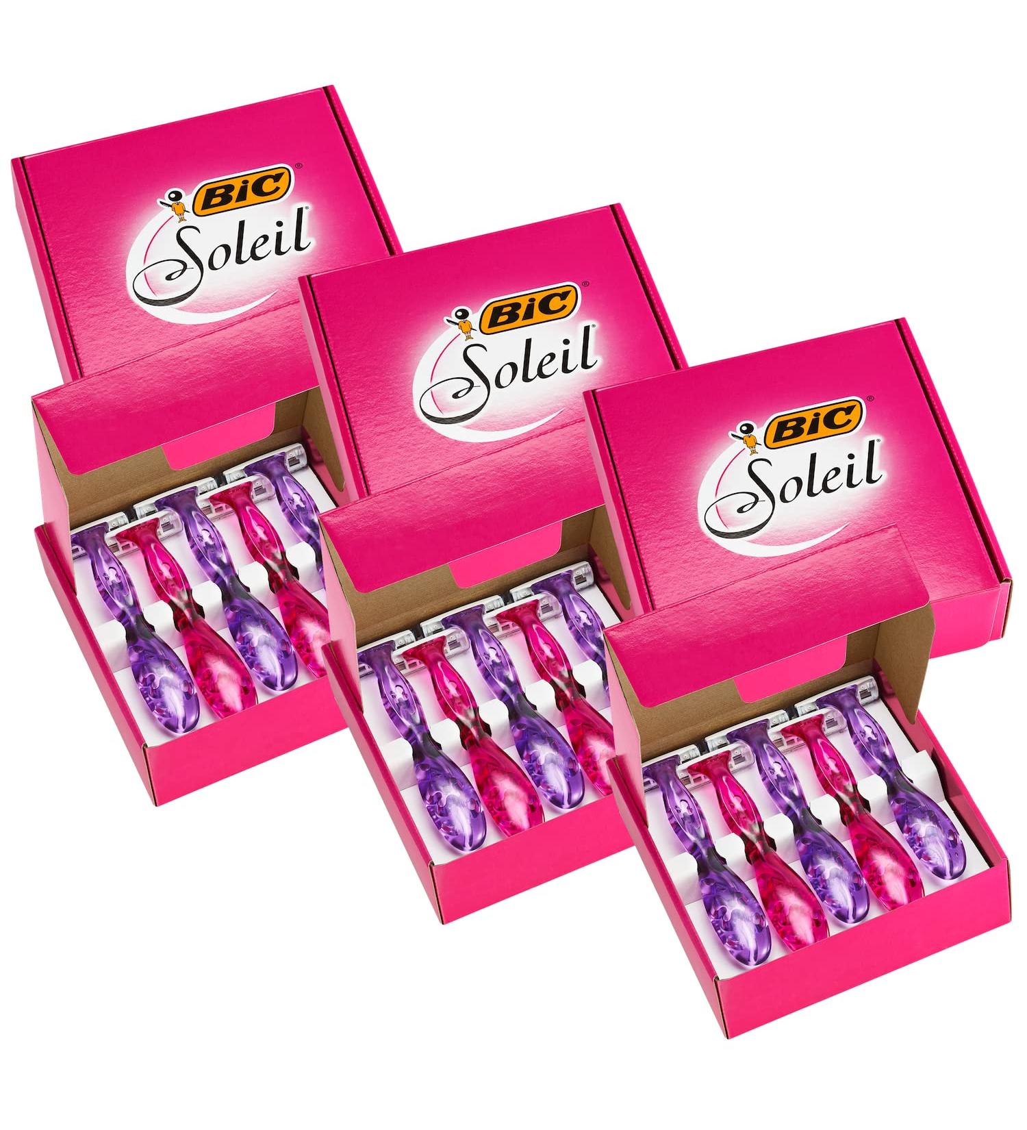 Bic Miss Soleil Color Razor Women 3 x 10 Pack disposable razor in 4 colors with aloe vera & vitamin E for a gentle shave 10 pieces (3 pack)