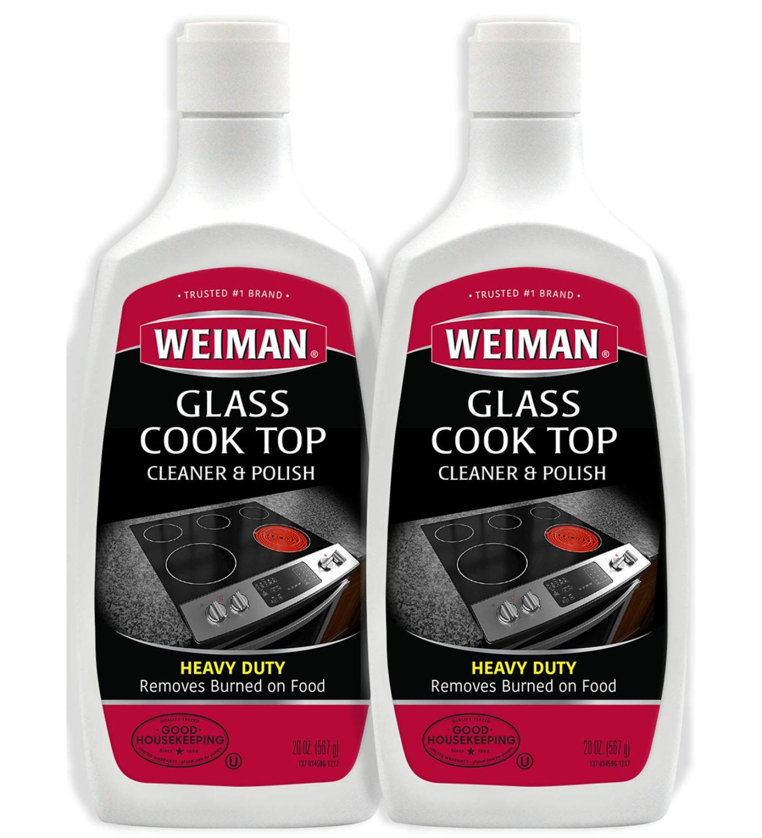 Weiman Glass Cook Top Cleaner and Polish - 20 Ounce (Pack of 2) | Streak-Free Shine for Glass Cooktops - Buy Online on GoSupps.com